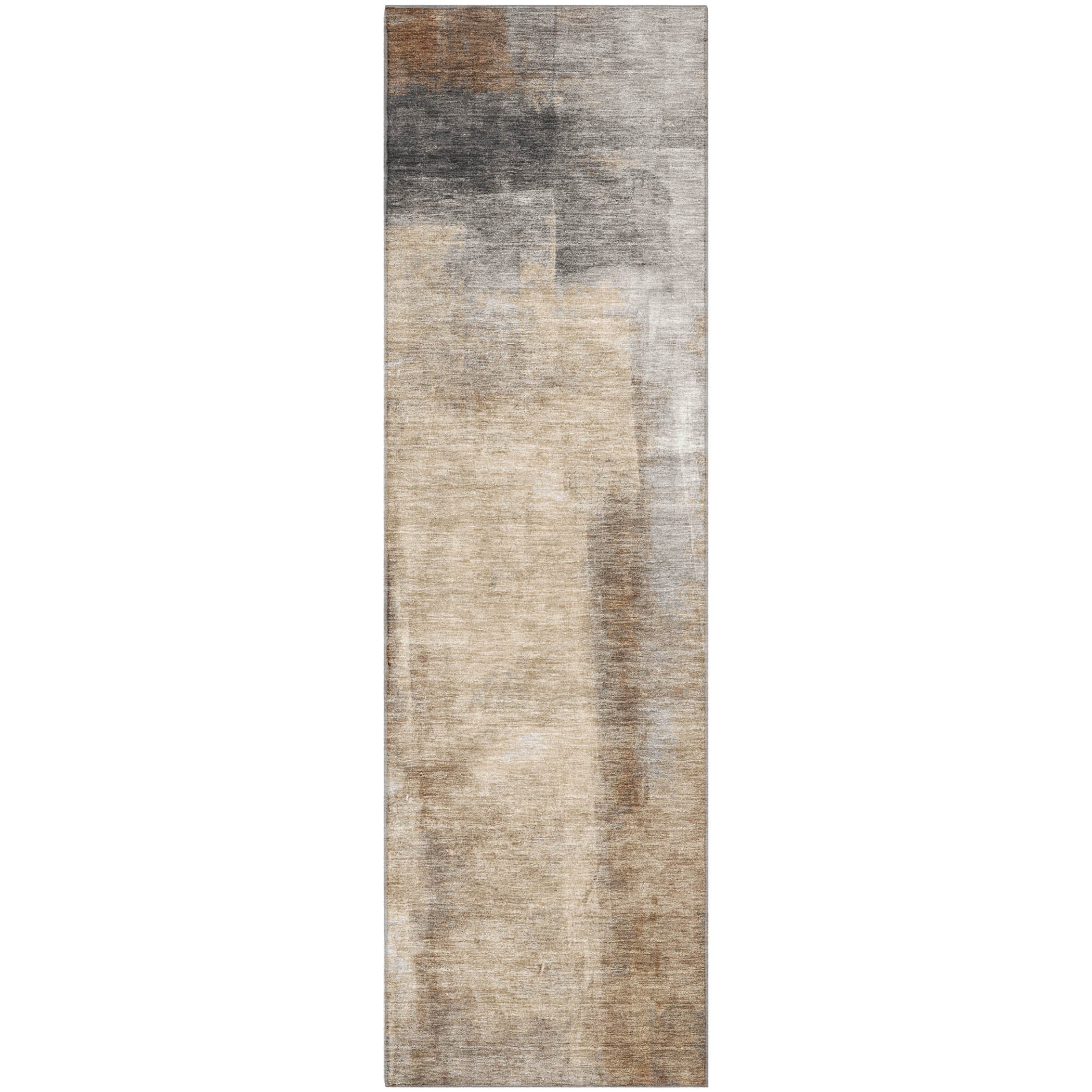 Salzburg Machine Washable Transitional Beige Brown Rug 2'3" x 7'6" #shape_Runner