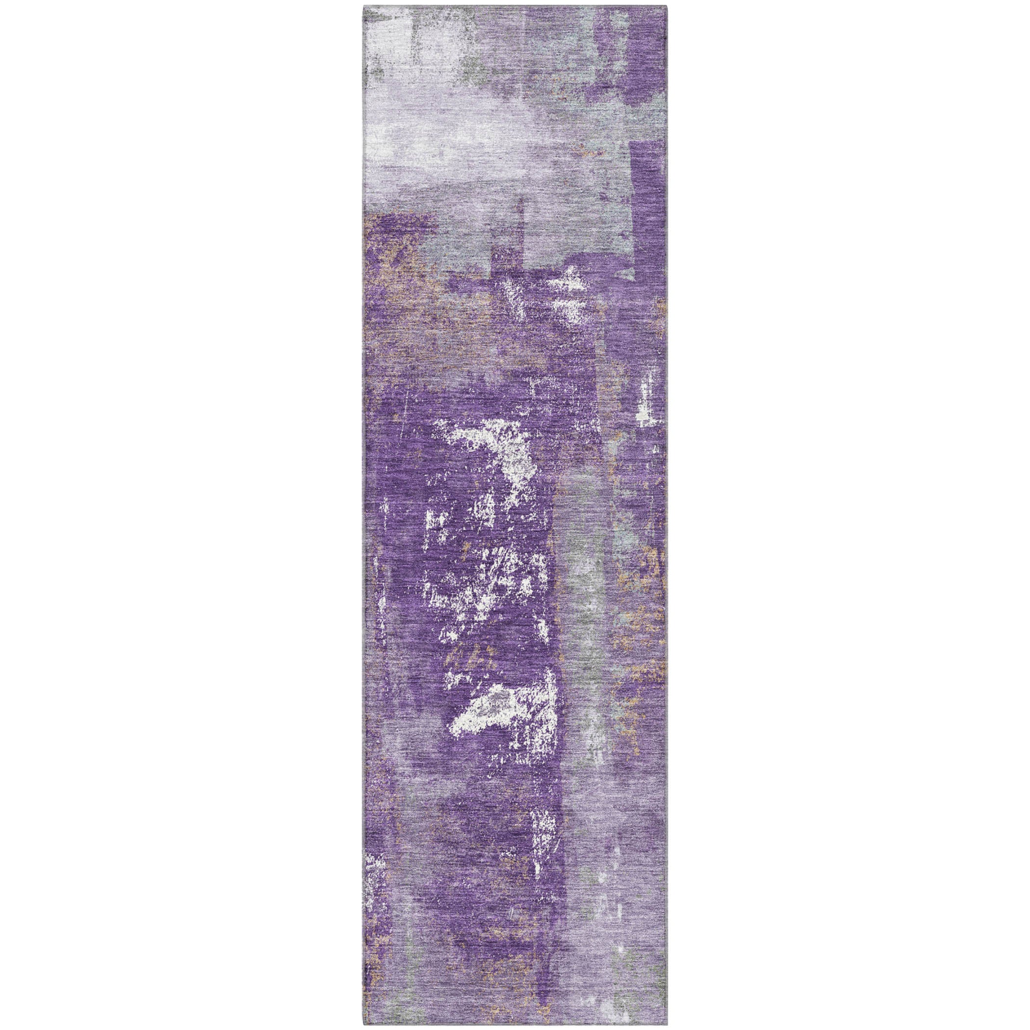 Salzburg Machine Washable Transitional Purple Rug 2'3" x 7'6" #shape_Runner