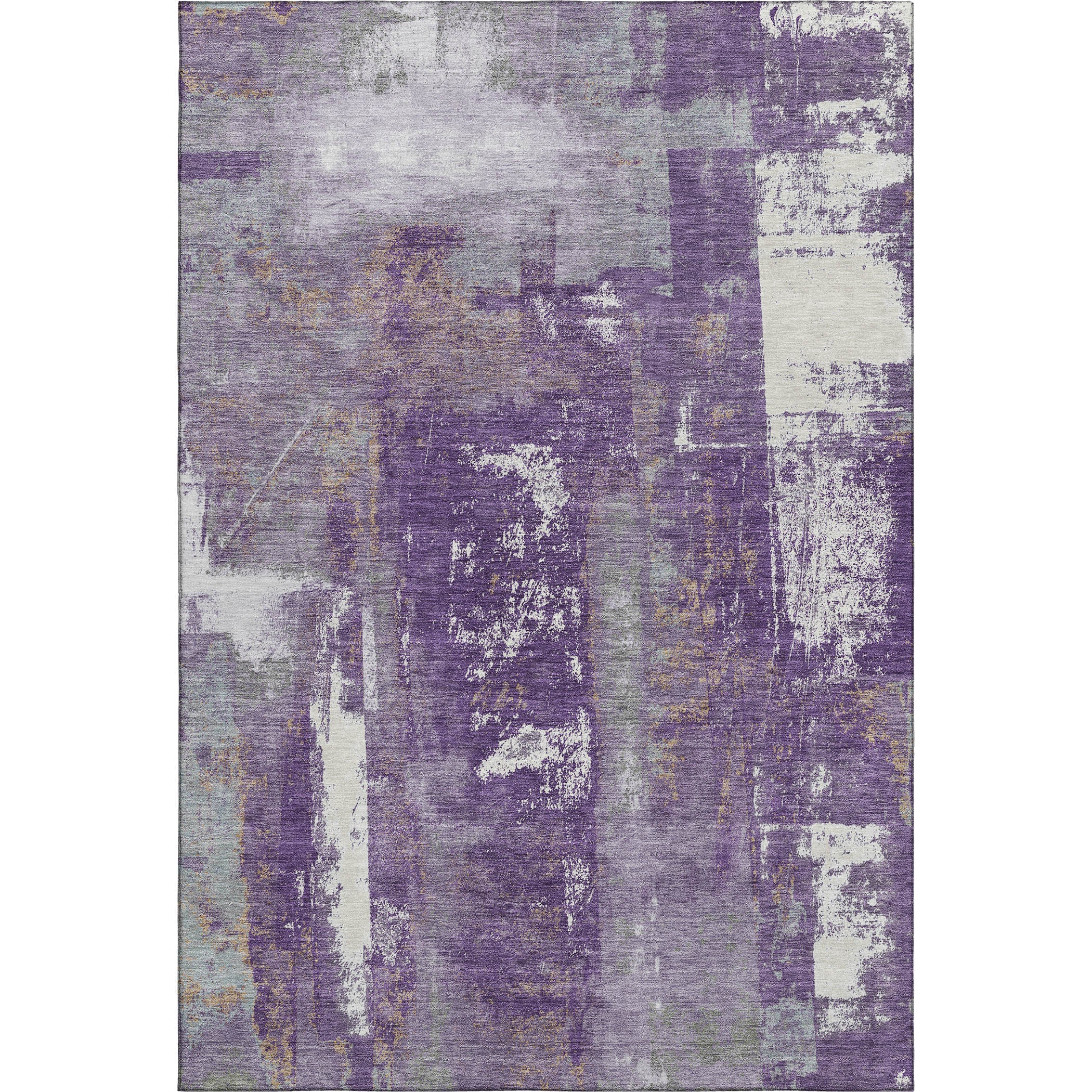 Salzburg Machine Washable Transitional Purple Rug 2'6" x 3'10" #shape_Rectangle