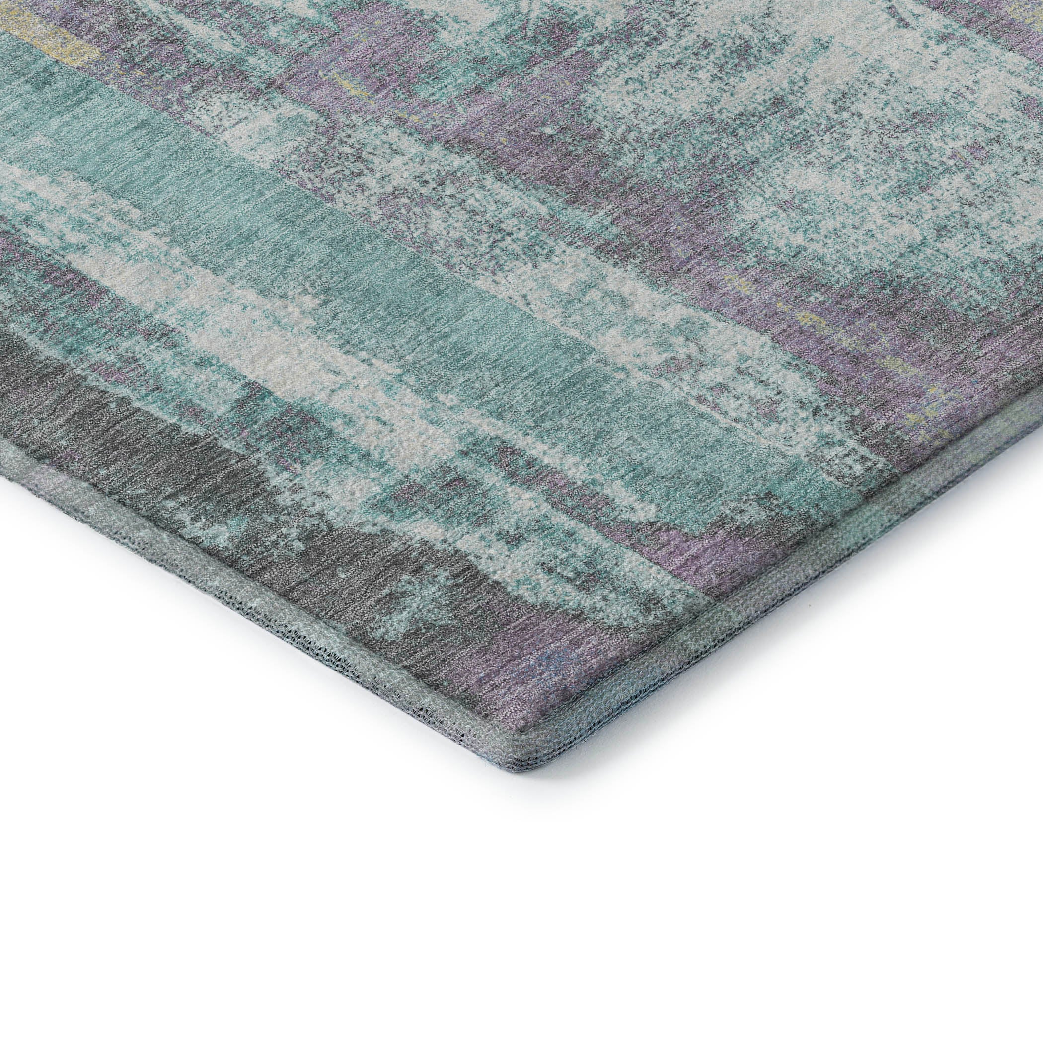Salzburg Machine Washable Transitional Teal Rug 1'8" x 2'6" #shape_Rectangle