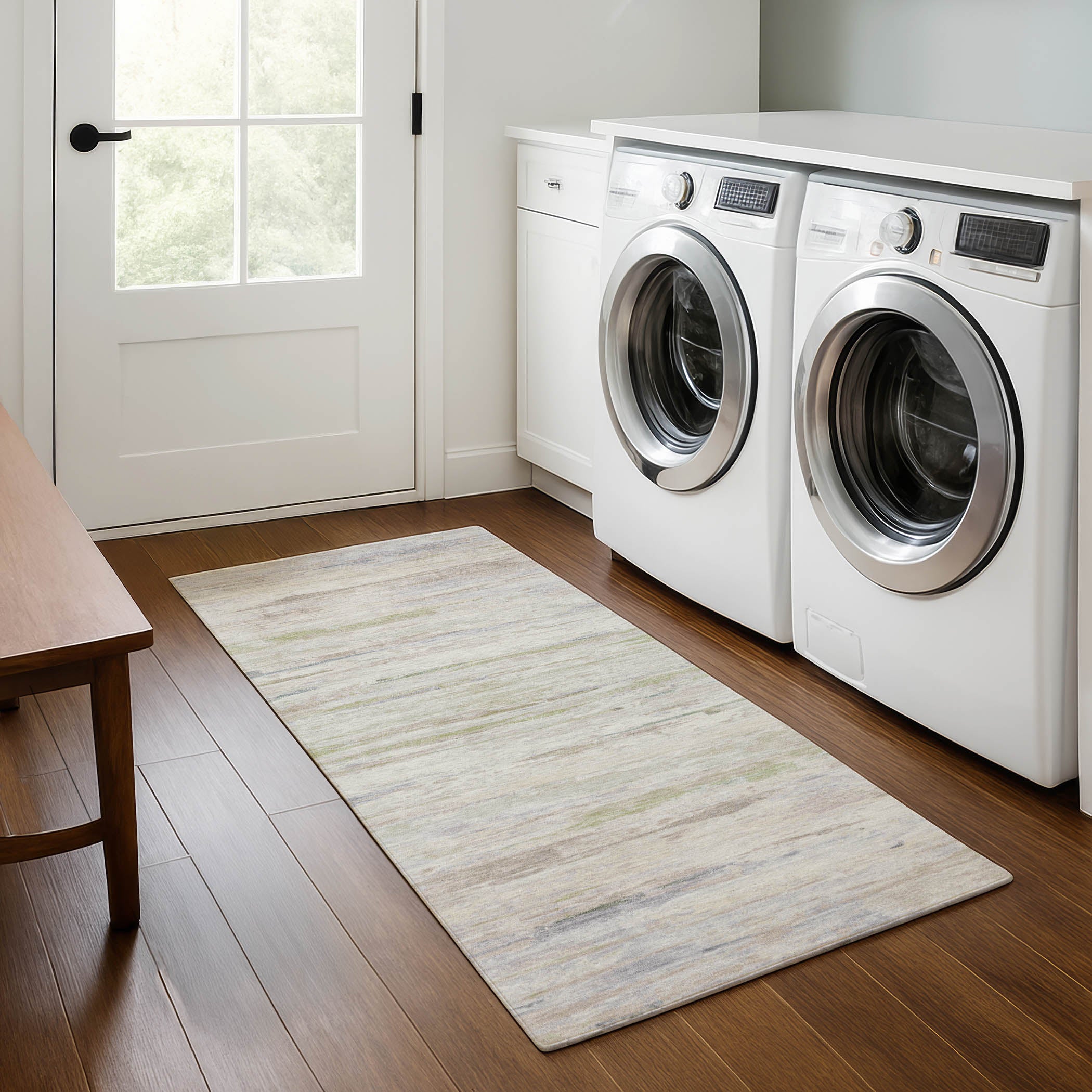 Sarajevo Machine Washable Transitional Ivory Rug 2'3" x 7'6" #shape_Runner