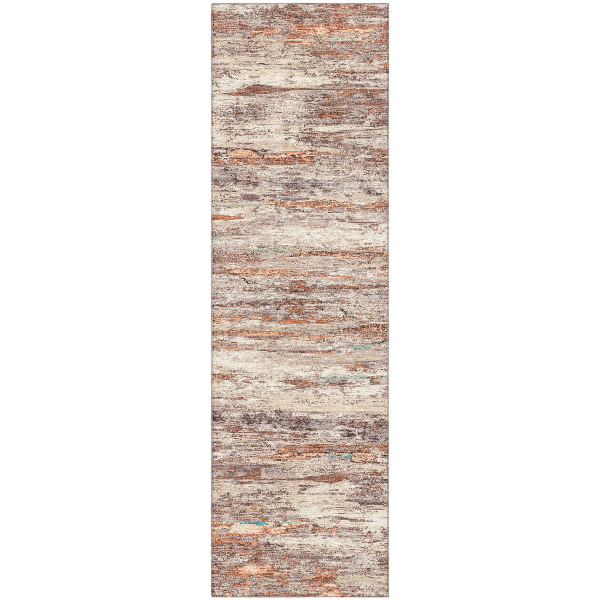 Sarajevo Machine Washable Transitional Terracotta Orange Rug 2'3" x 7'6" #shape_Runner