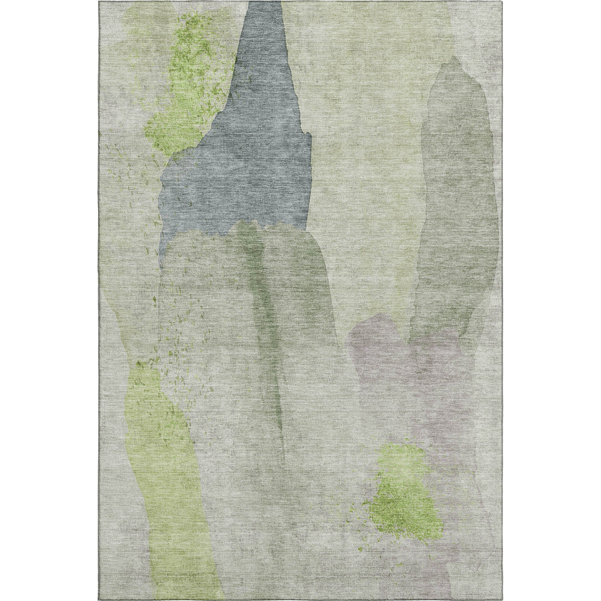 Mostar Machine Washable Transitional Aloe Green Rug 2'6" x 3'10" #shape_Rectangle
