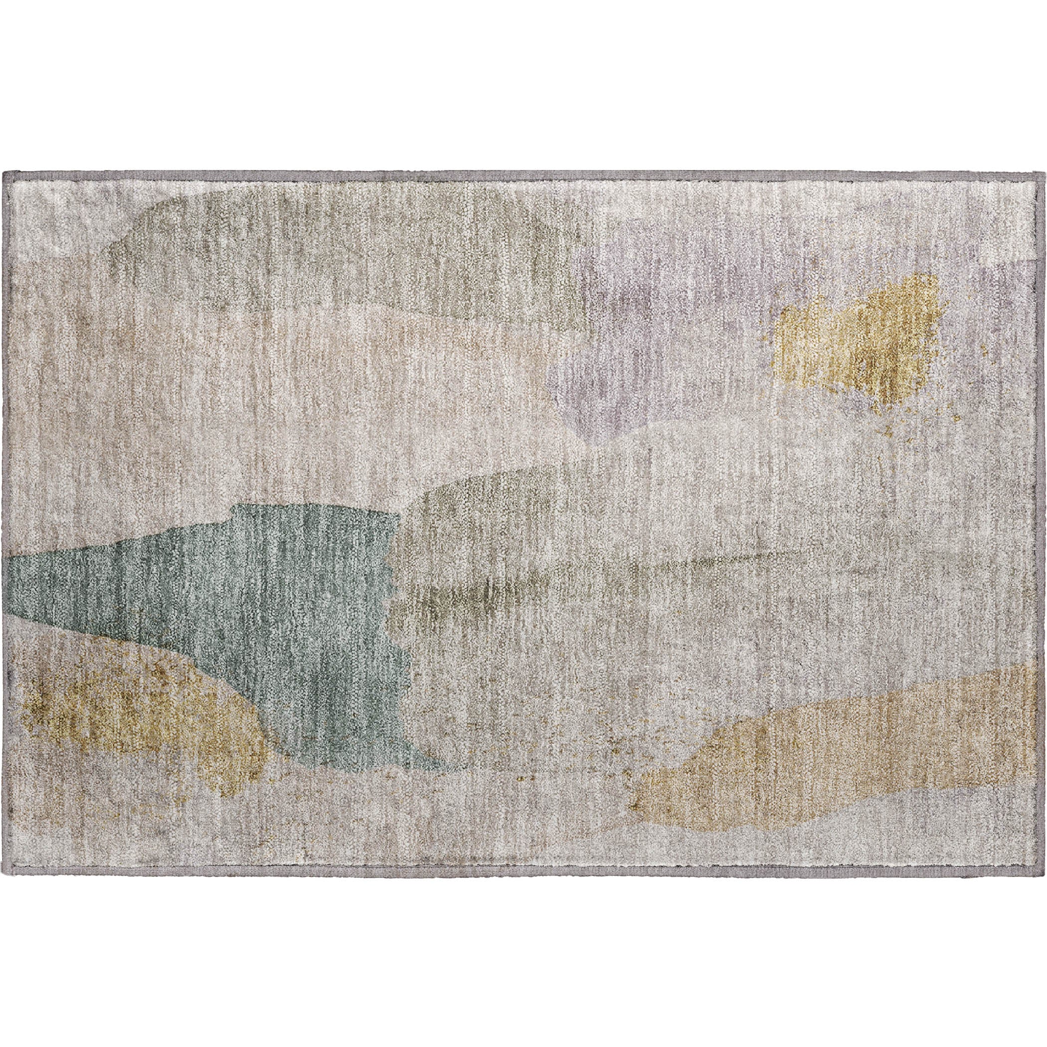 Mostar Machine Washable Transitional Beige Brown Rug 1'8" x 2'6" #shape_Rectangle