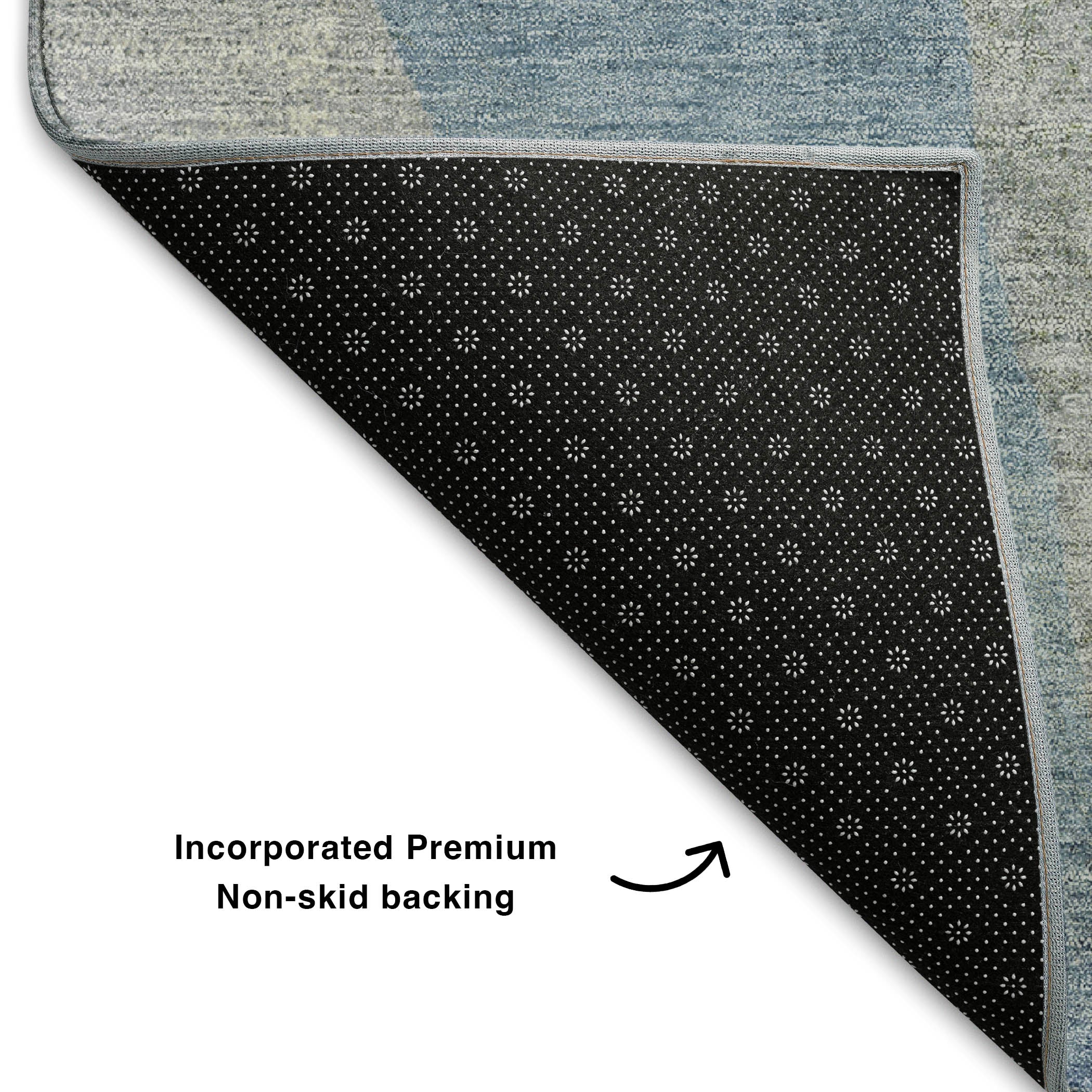 Mostar Machine Washable Transitional Denim Blue Rug 1'8" x 2'6" #shape_Rectangle