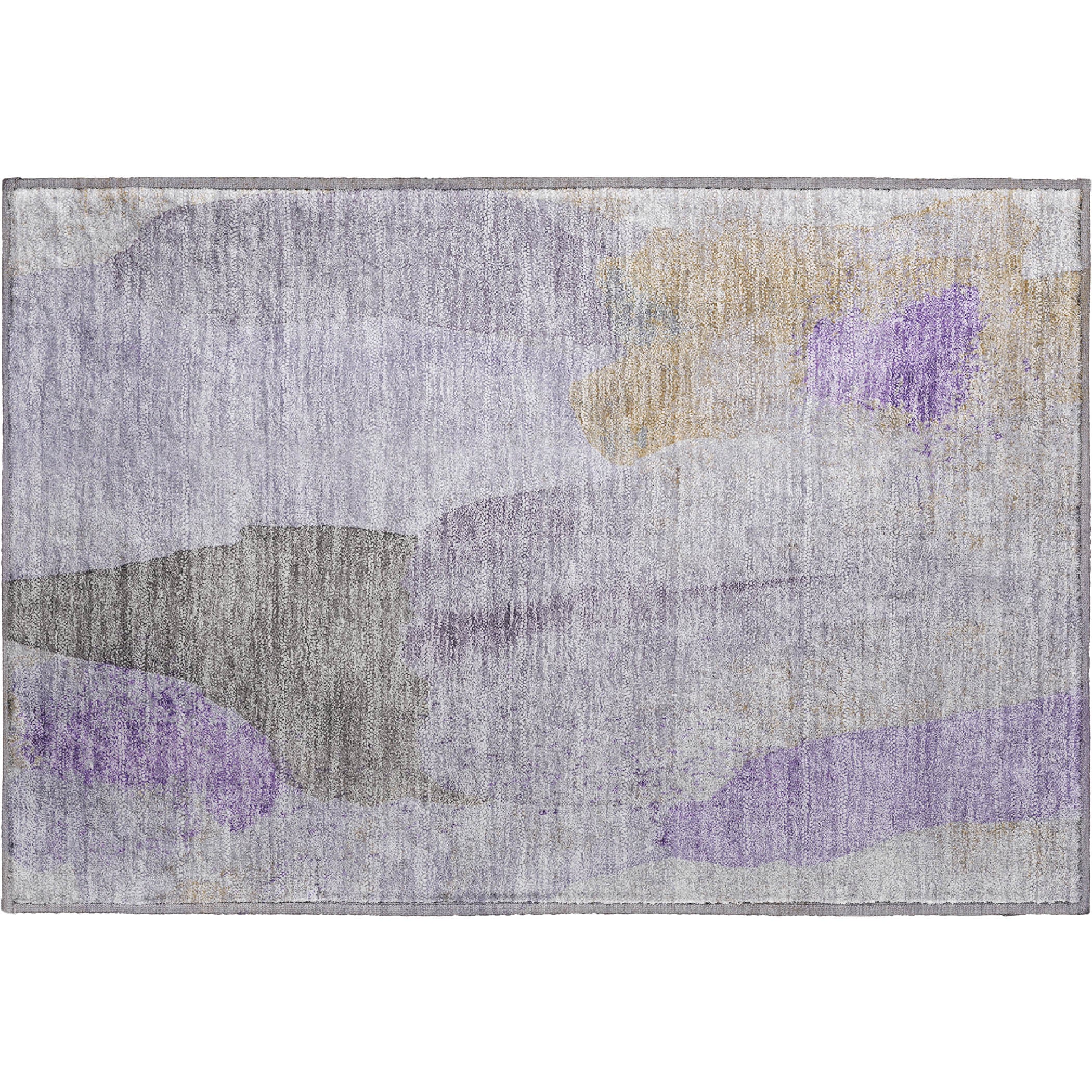 Mostar Machine Washable Transitional Lavender Purple Rug 1'8" x 2'6" #shape_Rectangle