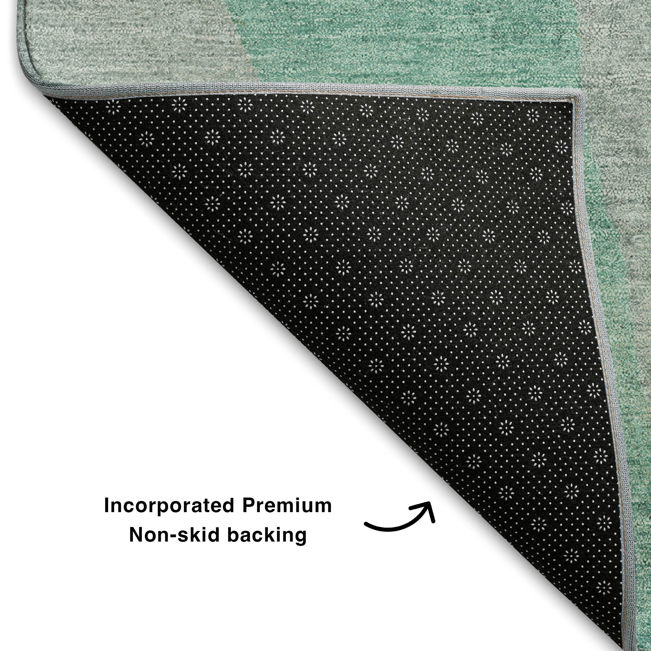 Mostar Machine Washable Transitional Teal Rug 1'8" x 2'6" #shape_Rectangle