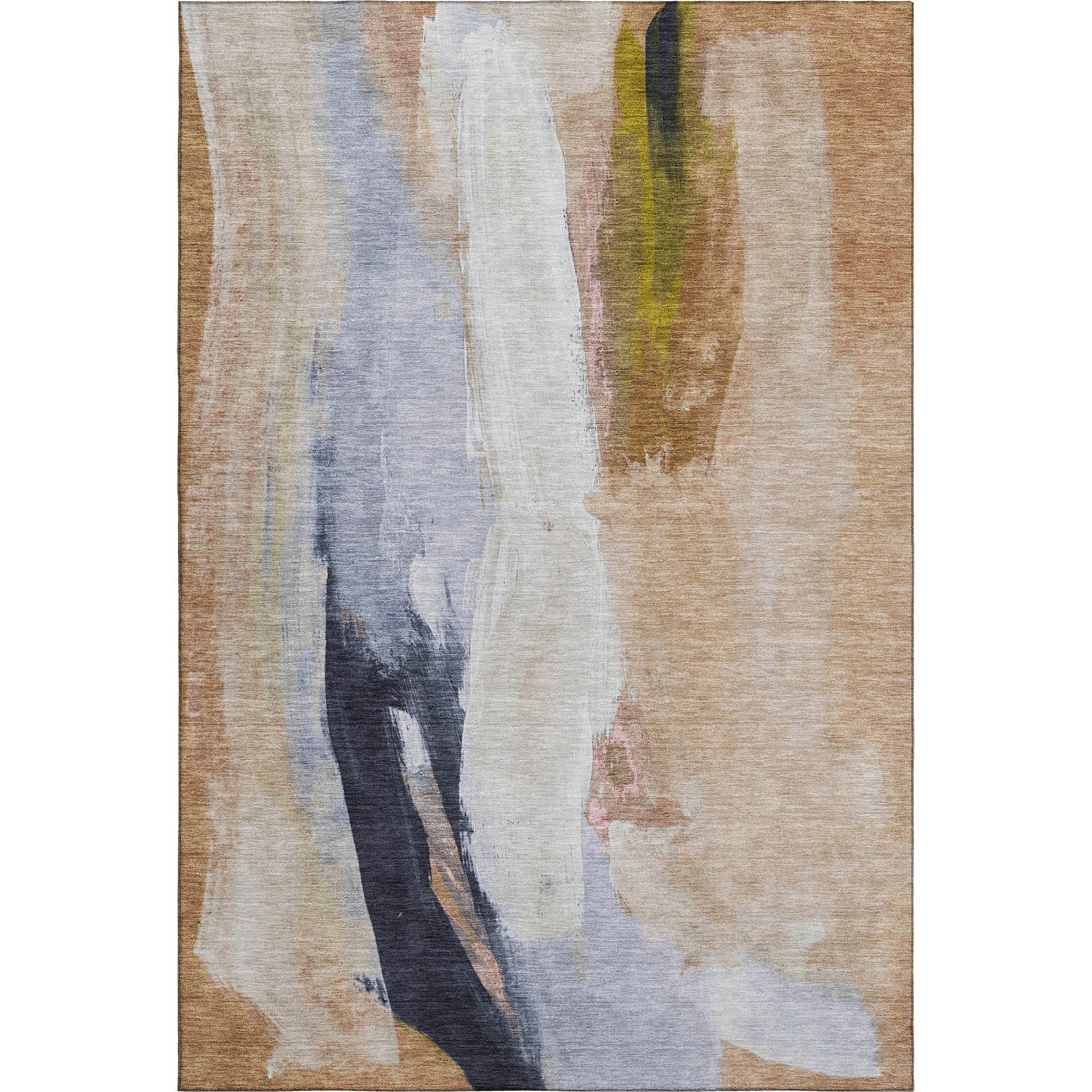 Rome Machine Washable Transitional Putty Ivory Rug 2'6" x 3'10" #shape_Rectangle