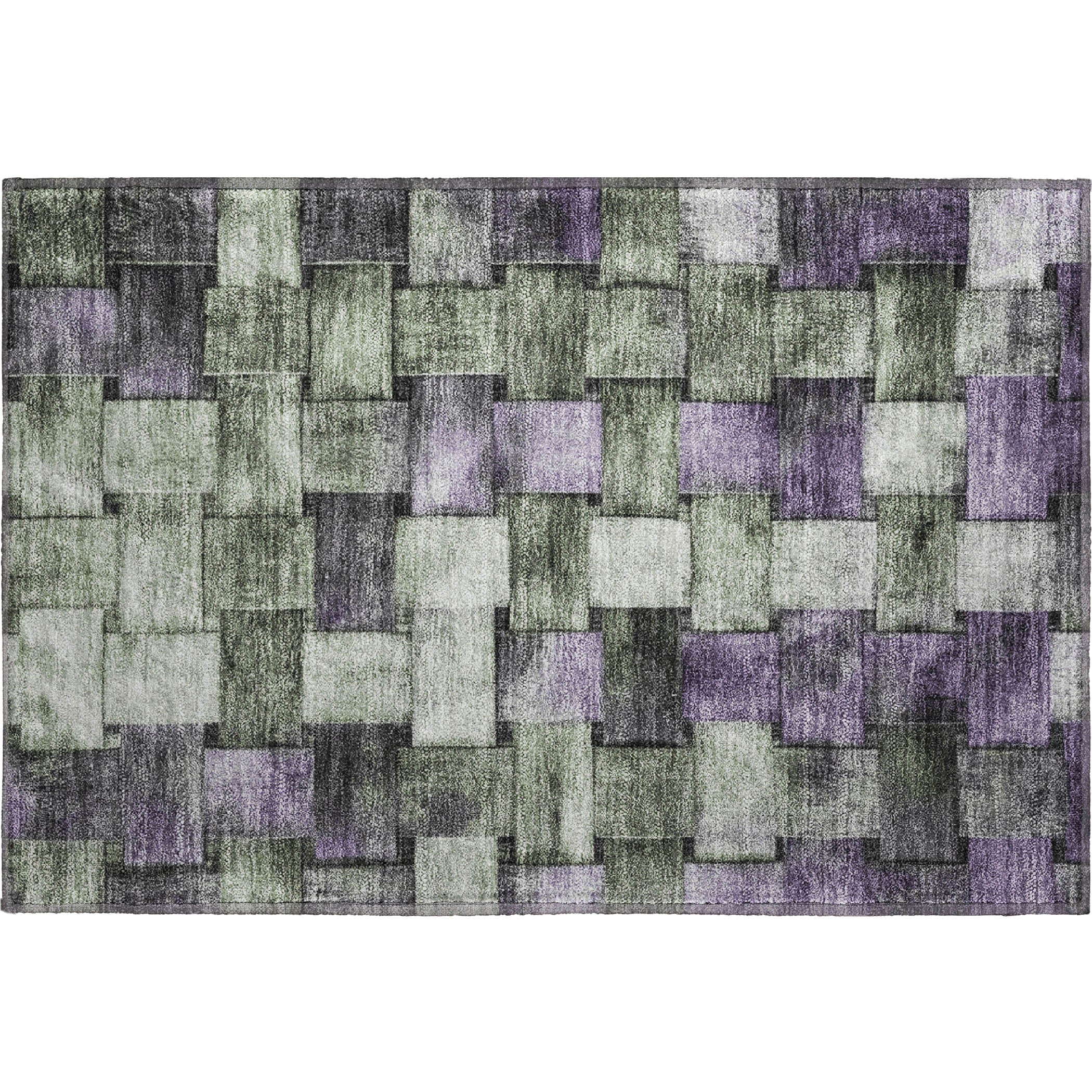 Vienna Machine Washable Transitional Sage Green Rug 1'8" x 2'6" #shape_Rectangle