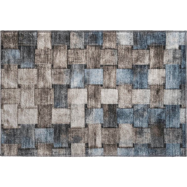 Vienna Machine Washable Transitional Taupe Brown Rug 1'8" x 2'6"