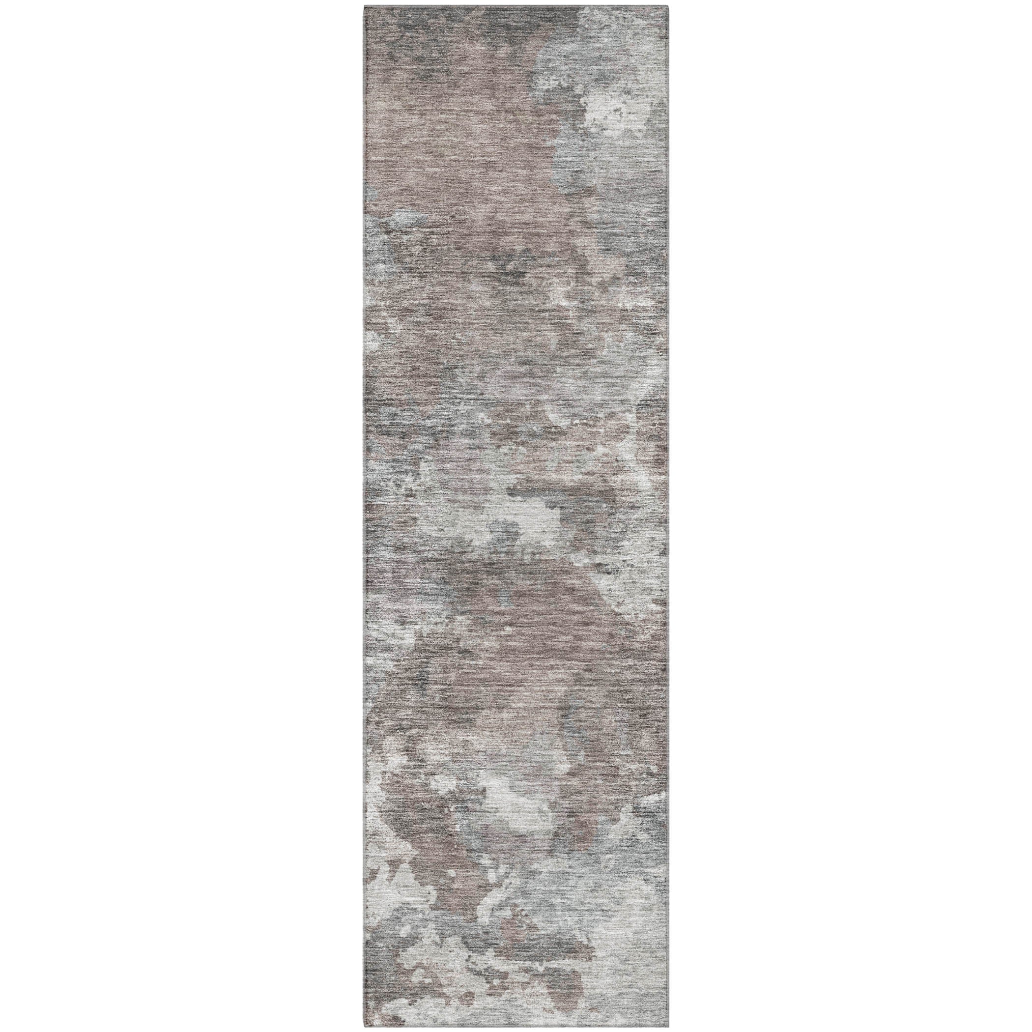 Chiang Mai Machine Washable Transitional Brown Rug 2'3" x 7'6" #shape_Runner