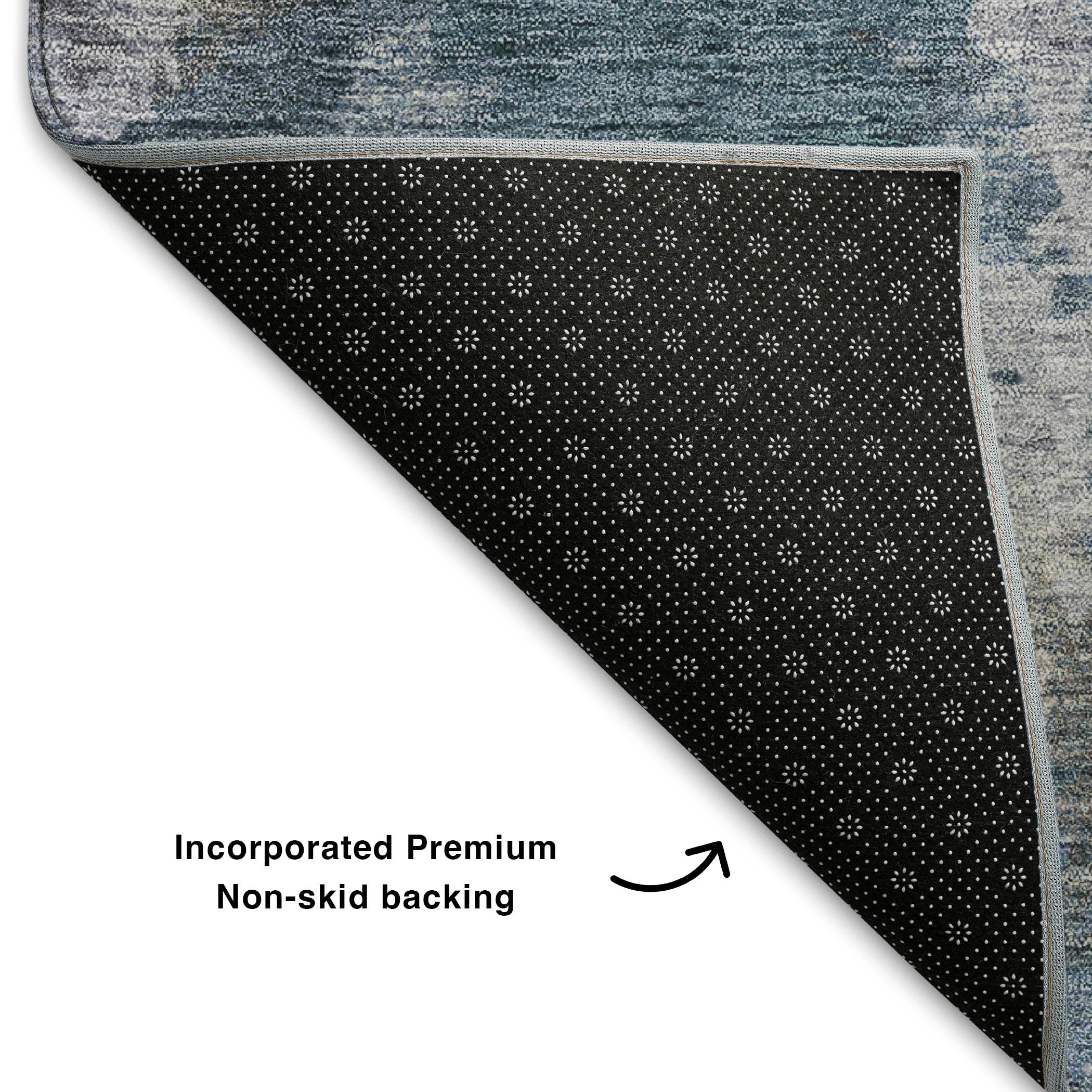 Chiang Mai Machine Washable Transitional Denim Blue Rug 1'8" x 2'6" #shape_Rectangle