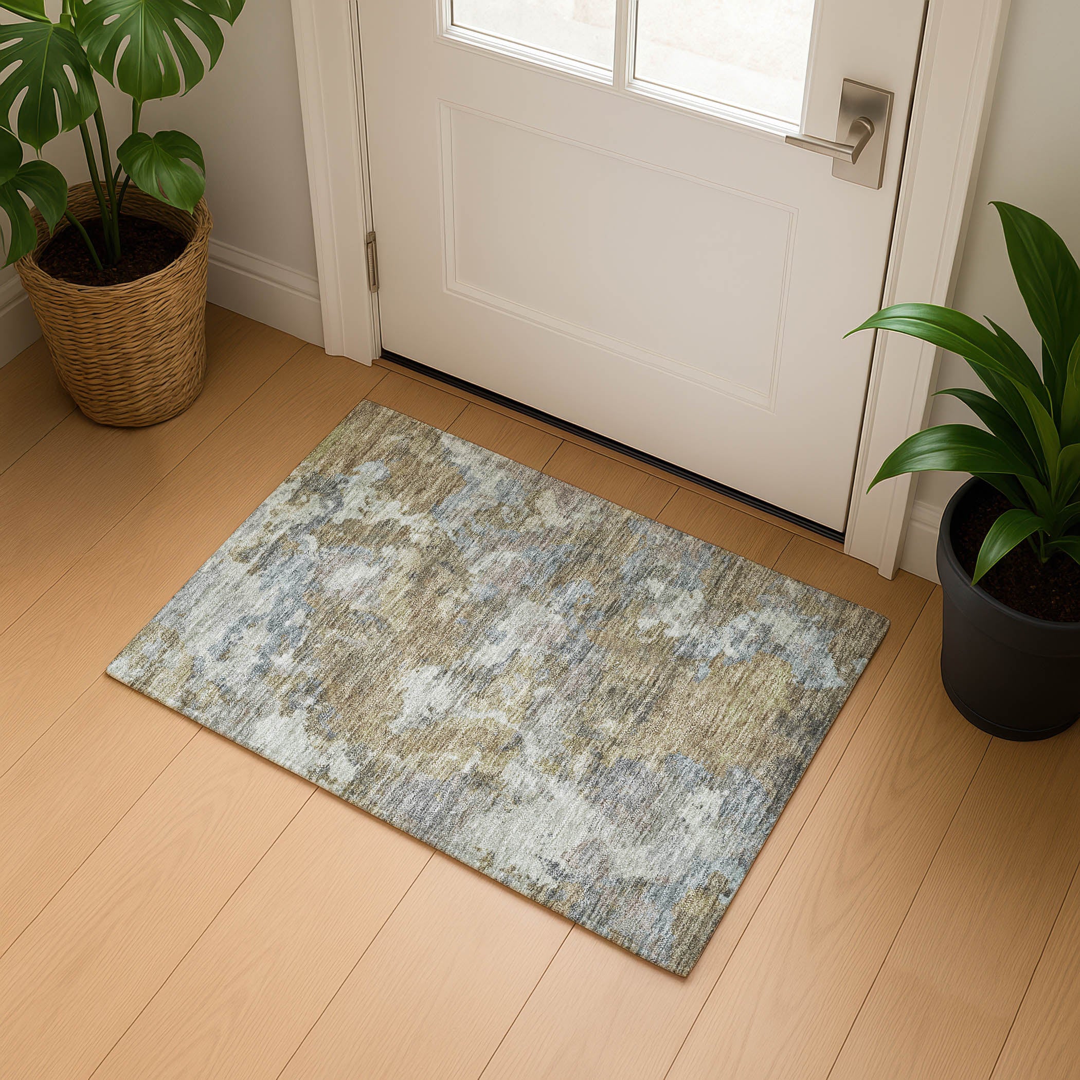 Chiang Mai Machine Washable Transitional Gold Rug 1'8" x 2'6" #shape_Rectangle