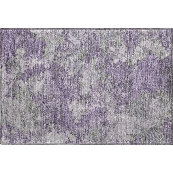 Chiang Mai Machine Washable Transitional Purple Rug 1'8" x 2'6"