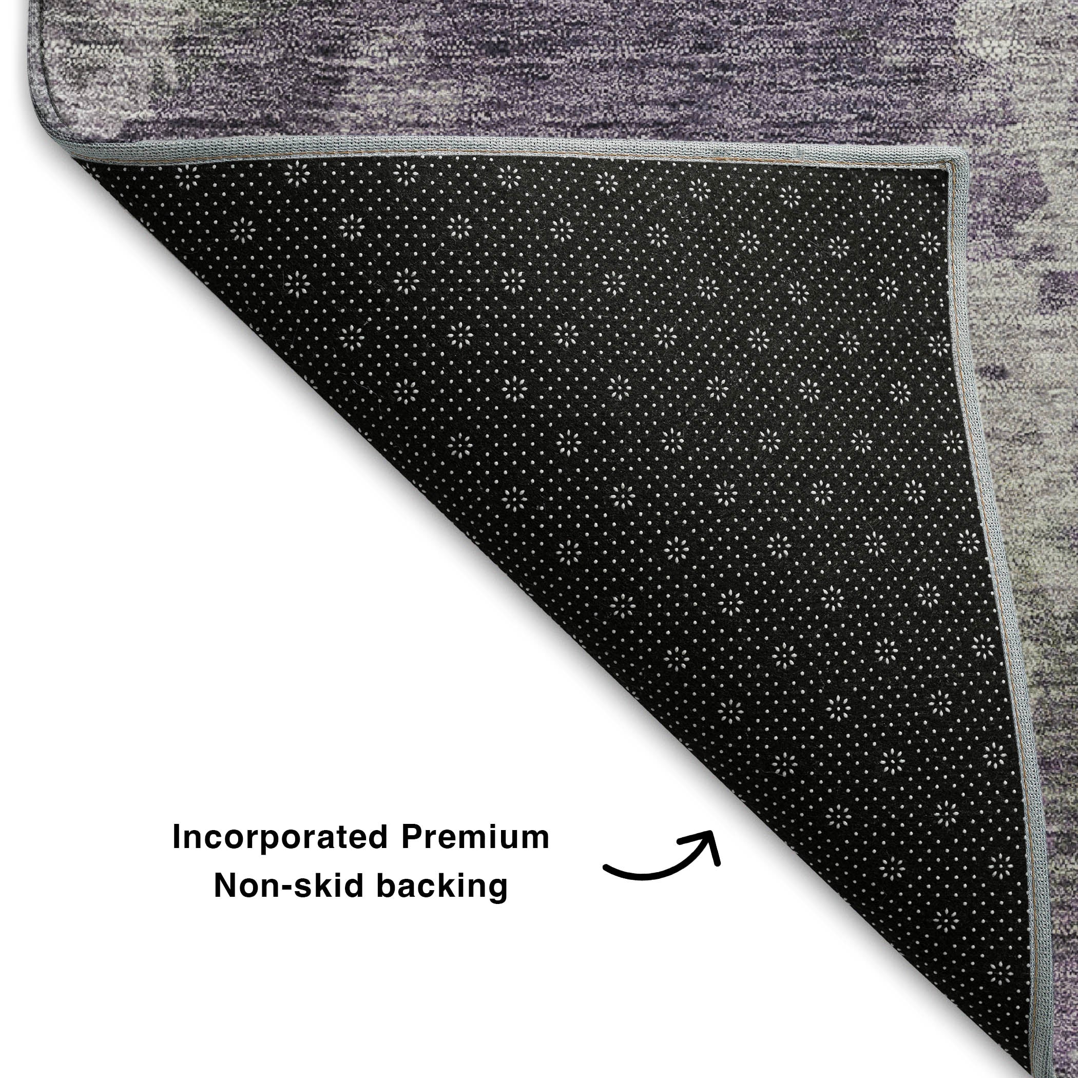 Chiang Mai Machine Washable Transitional Purple Rug 1'8" x 2'6" #shape_Rectangle