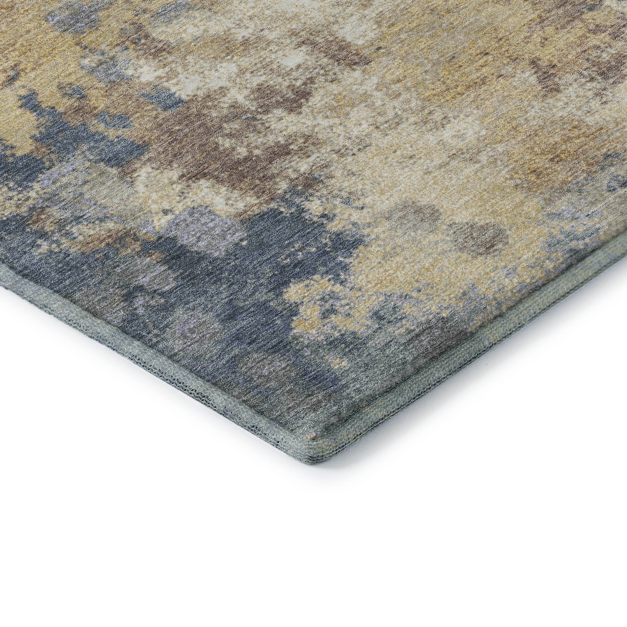 Kathmandu Machine Washable Transitional Gold Rug 1'8" x 2'6" #shape_Rectangle