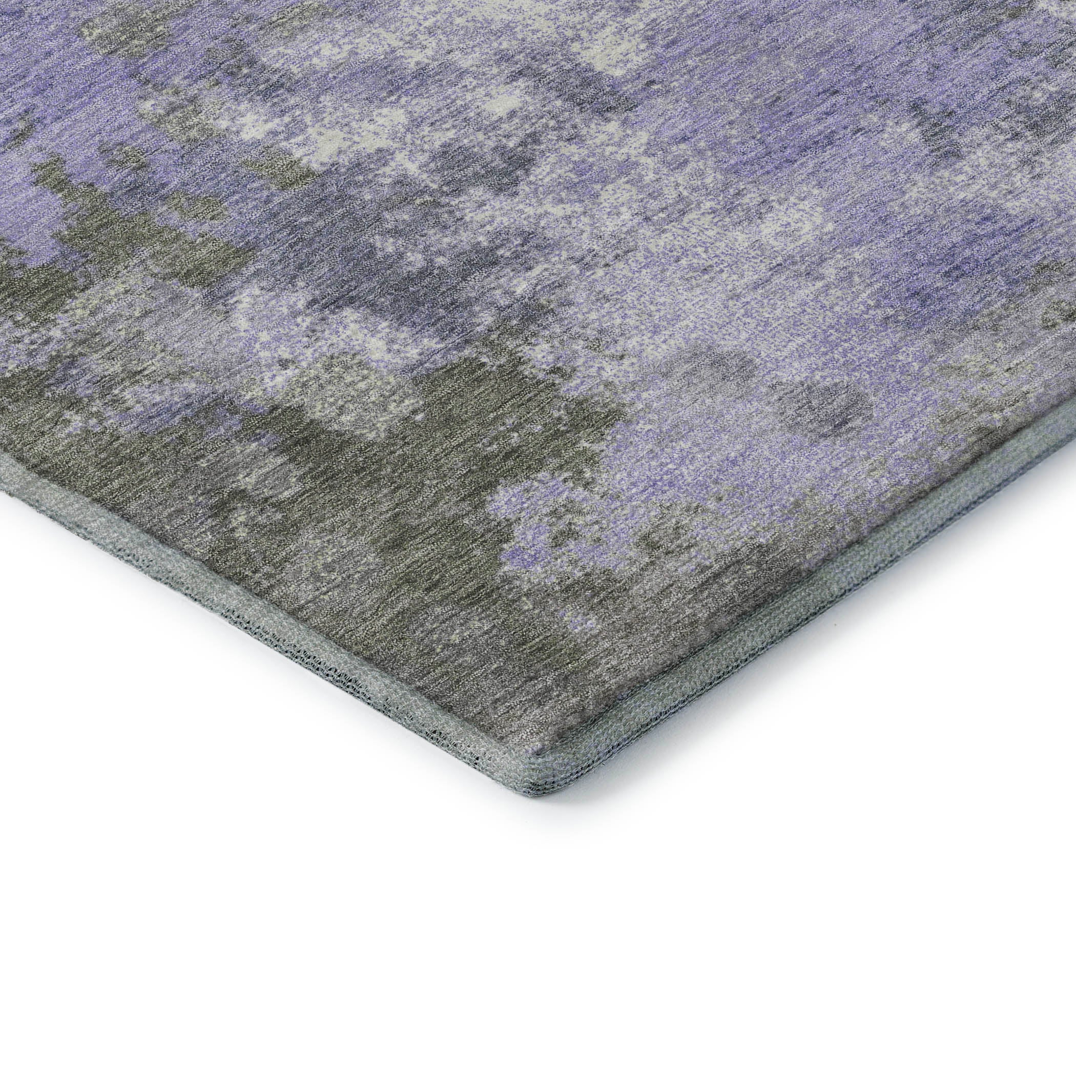 Kathmandu Machine Washable Transitional Lavender Purple Rug 1'8" x 2'6" #shape_Rectangle