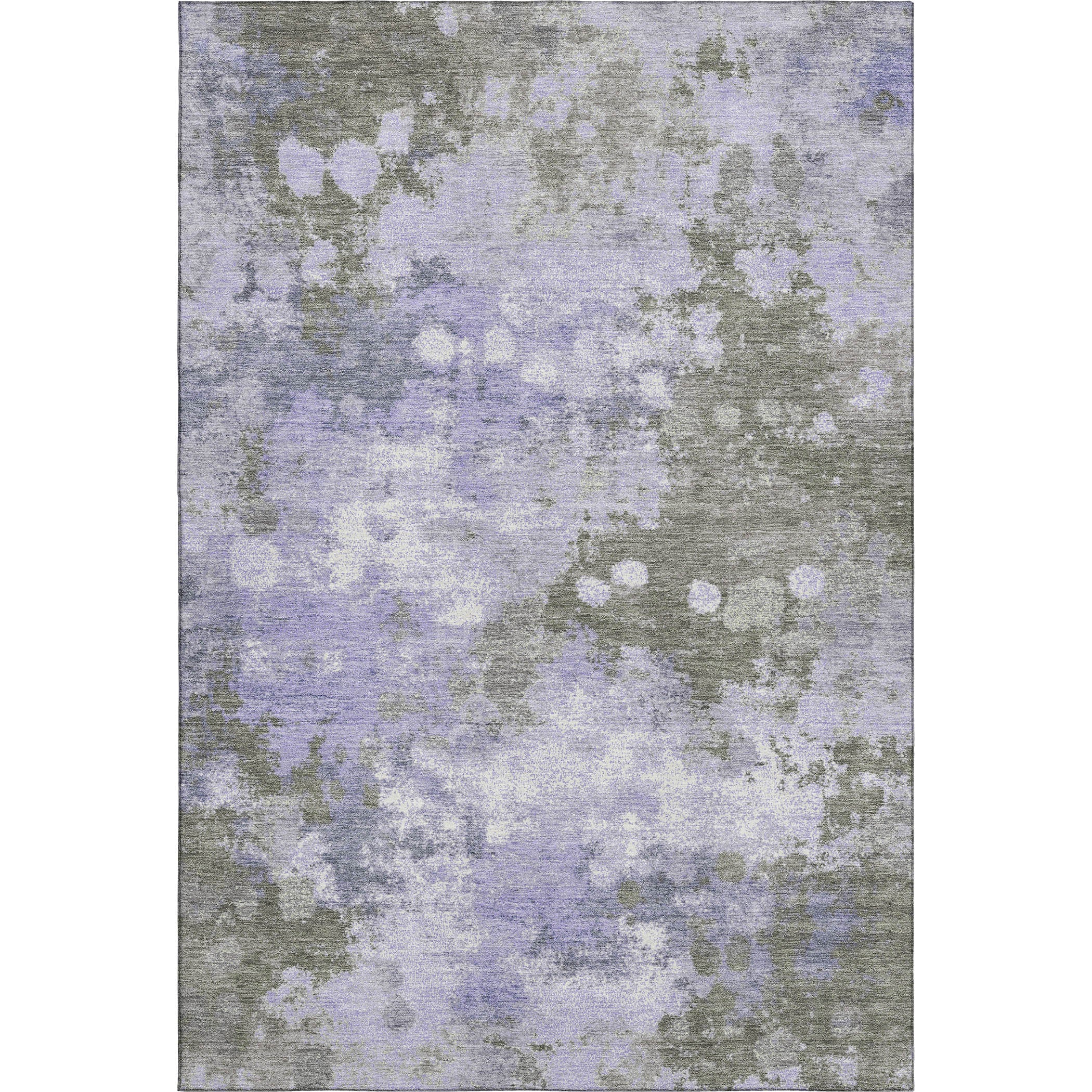 Kathmandu Machine Washable Transitional Lavender Purple Rug 2'6" x 3'10" #shape_Rectangle