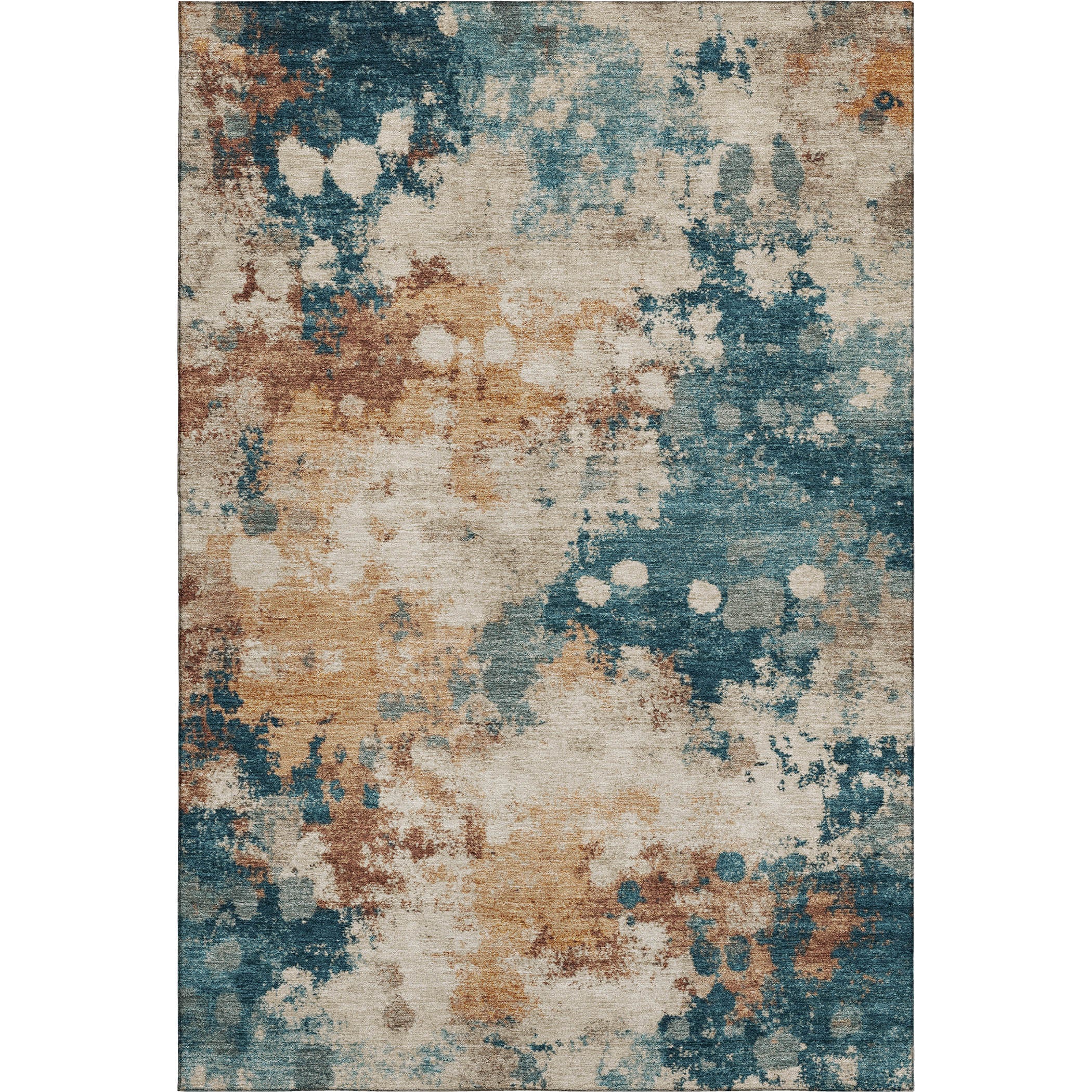 Kathmandu Machine Washable Transitional Putty Ivory Rug 2'6" x 3'10" #shape_Rectangle