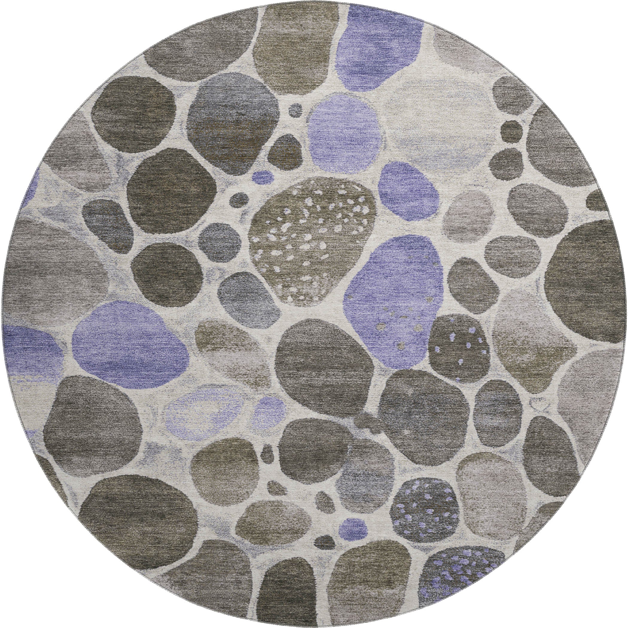 Ghent Machine Washable Transitional Chocolate Brown Rug 8' x 8' #shape_Round