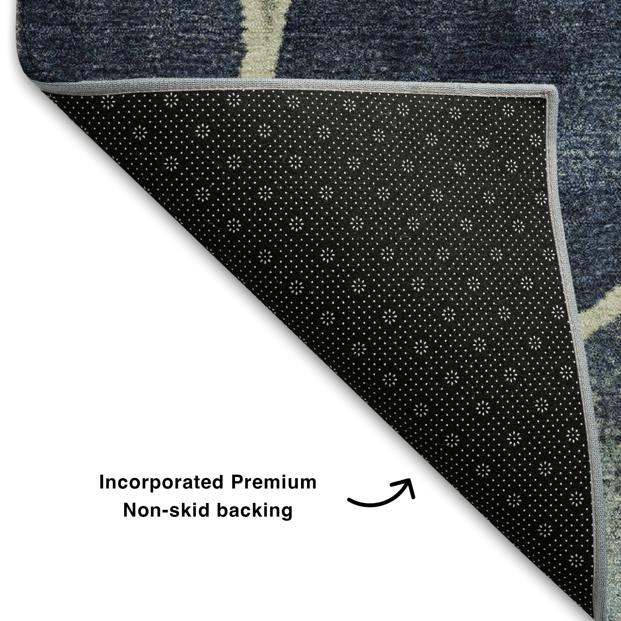 Ghent Machine Washable Transitional Denim Blue Rug 1'8" x 2'6" #shape_Rectangle