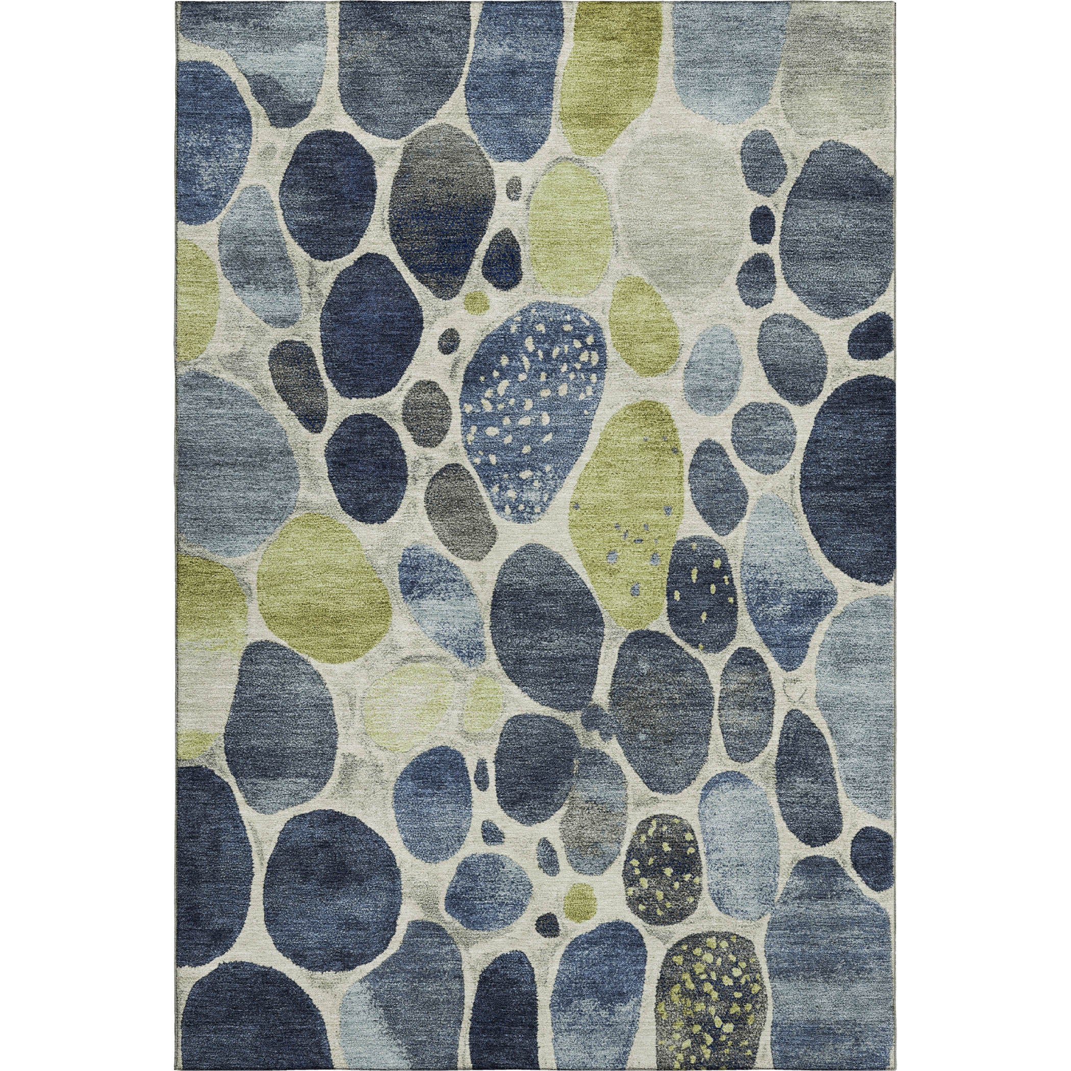 Ghent Machine Washable Transitional Denim Blue Rug 2'6" x 3'10" #shape_Rectangle