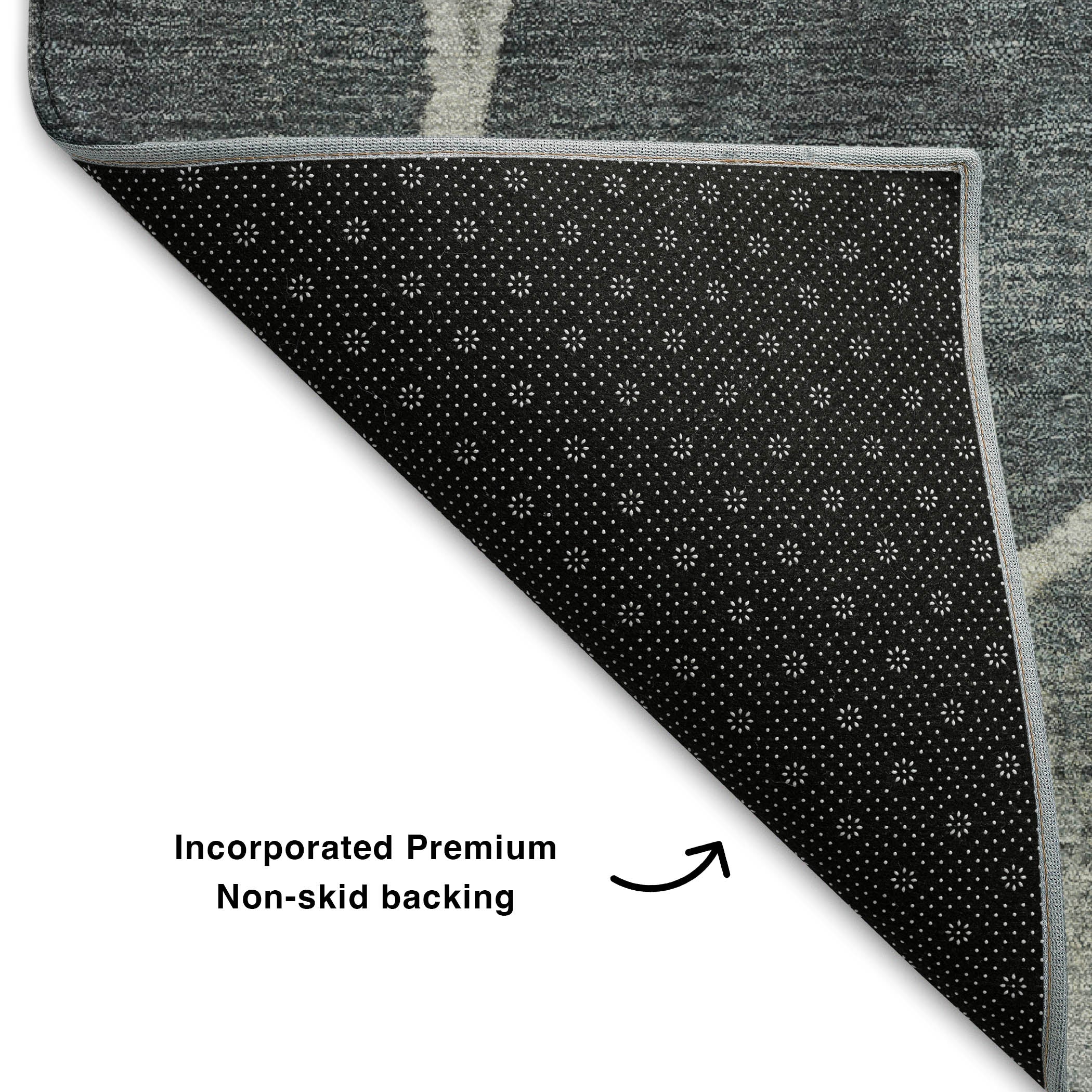 Ghent Machine Washable Transitional Pewter Gray Rug 1'8" x 2'6" #shape_Rectangle