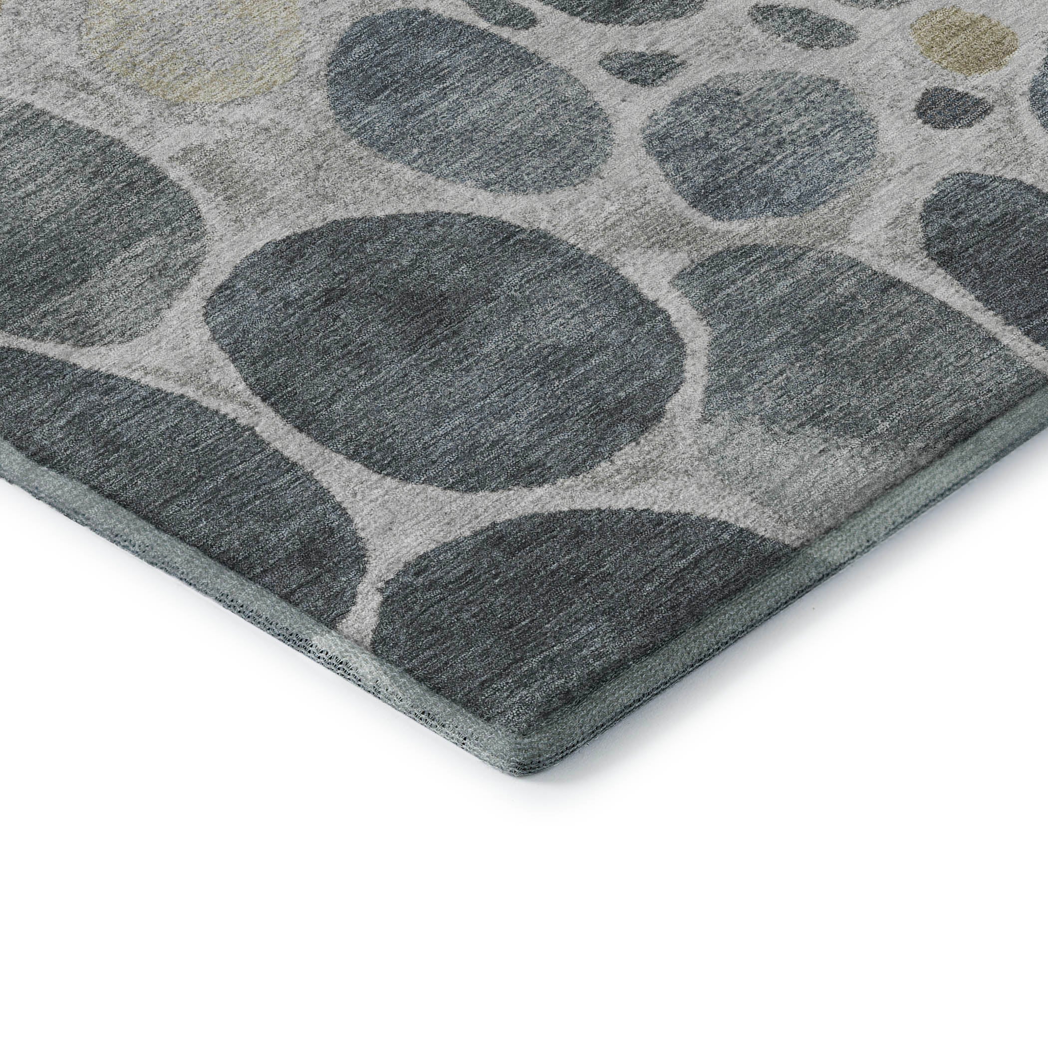 Ghent Machine Washable Transitional Pewter Gray Rug 1'8" x 2'6" #shape_Rectangle