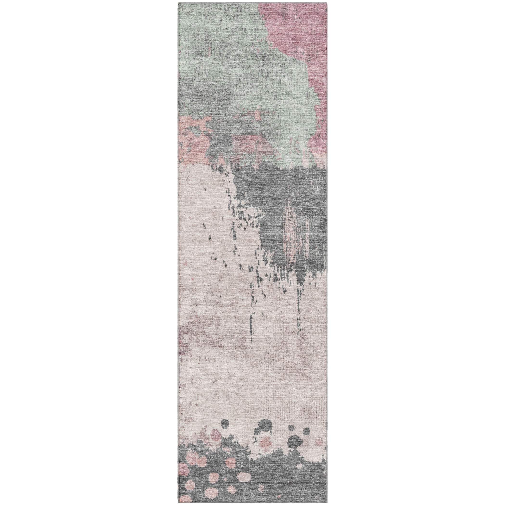 Seville Machine Washable Transitional Blush Pink Rug 2'3" x 7'6" #shape_Runner