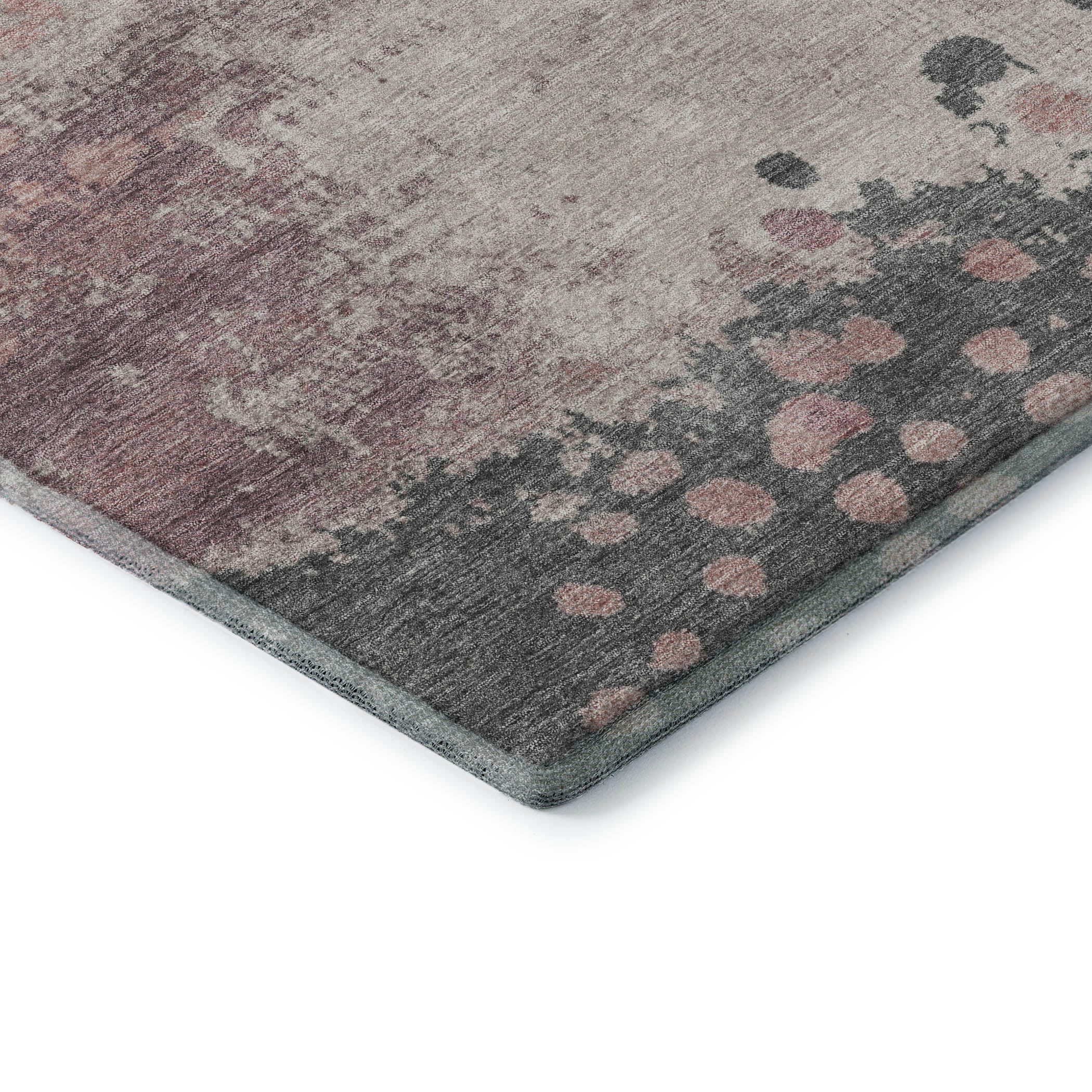Seville Machine Washable Transitional Blush Pink Rug 1'8" x 2'6" #shape_Rectangle