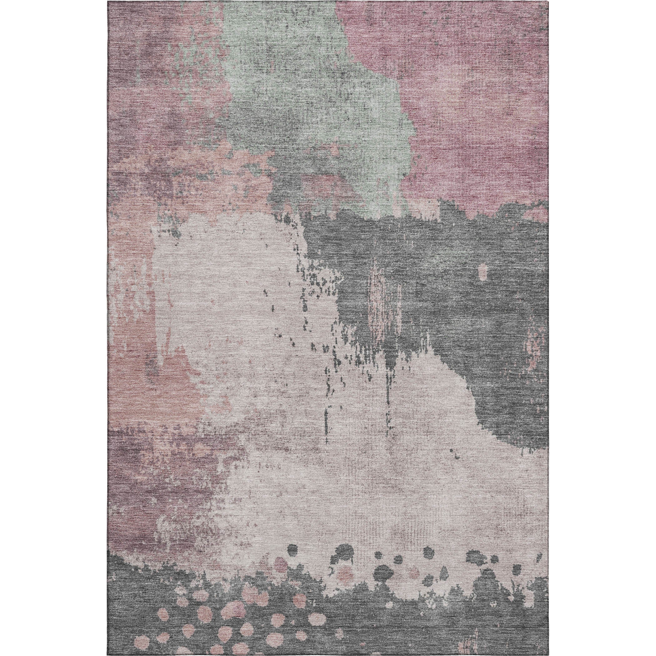 Seville Machine Washable Transitional Blush Pink Rug 2'6" x 3'10" #shape_Rectangle