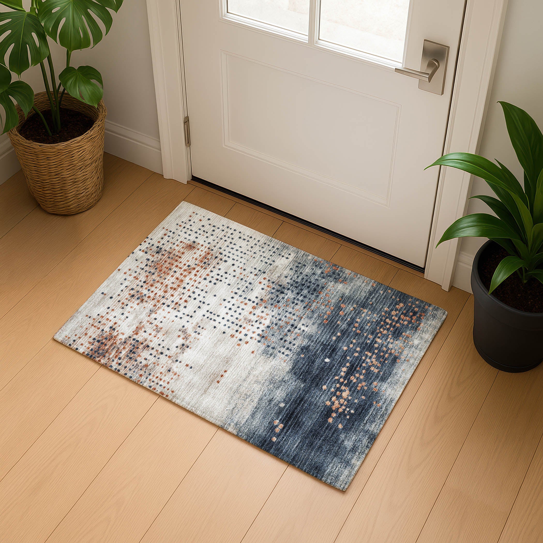 Salzburg Machine Washable Transitional Linen Ivory Rug 1'8" x 2'6" #shape_Rectangle
