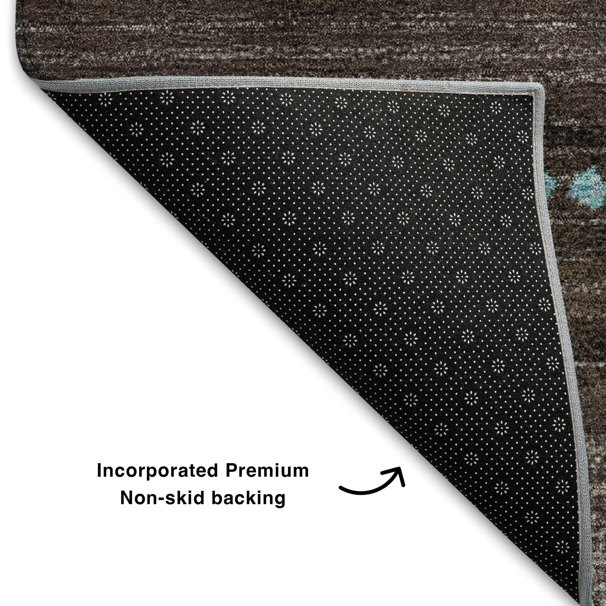 Salzburg Machine Washable Transitional Teal Rug 1'8" x 2'6" #shape_Rectangle