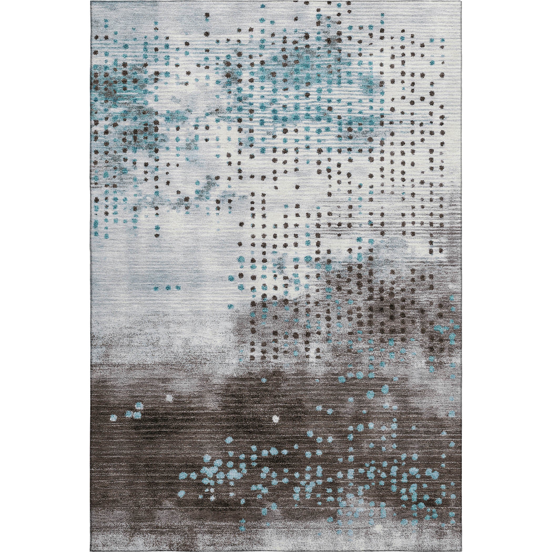 Salzburg Machine Washable Transitional Teal Rug 2'6" x 3'10" #shape_Rectangle
