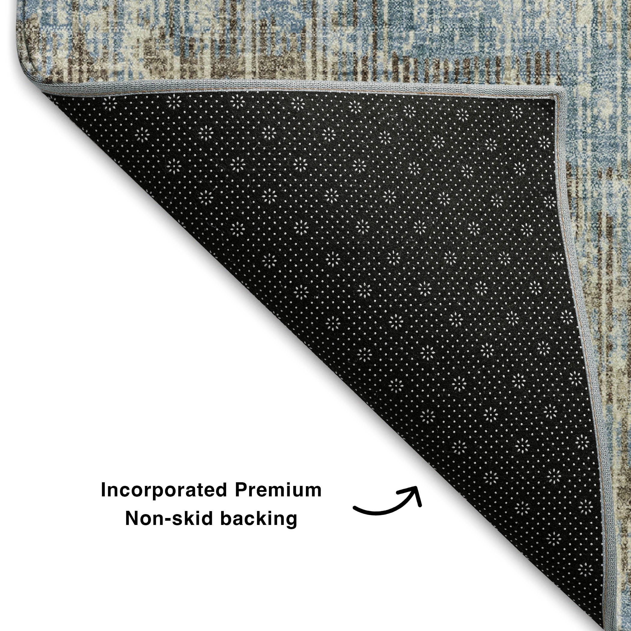 Kyoto Machine Washable Transitional Denim Blue Rug 1'8" x 2'6" #shape_Rectangle