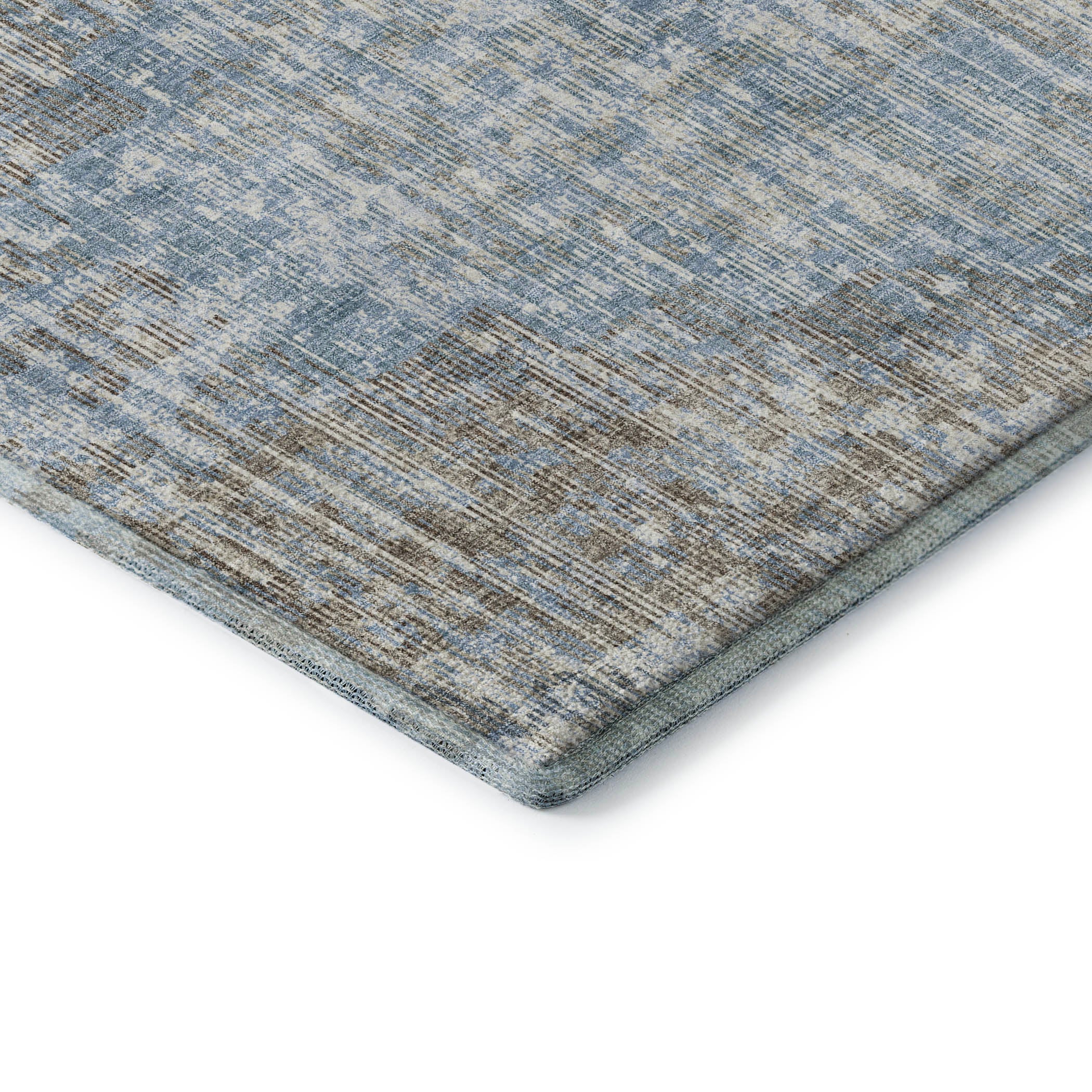 Kyoto Machine Washable Transitional Denim Blue Rug 1'8" x 2'6" #shape_Rectangle