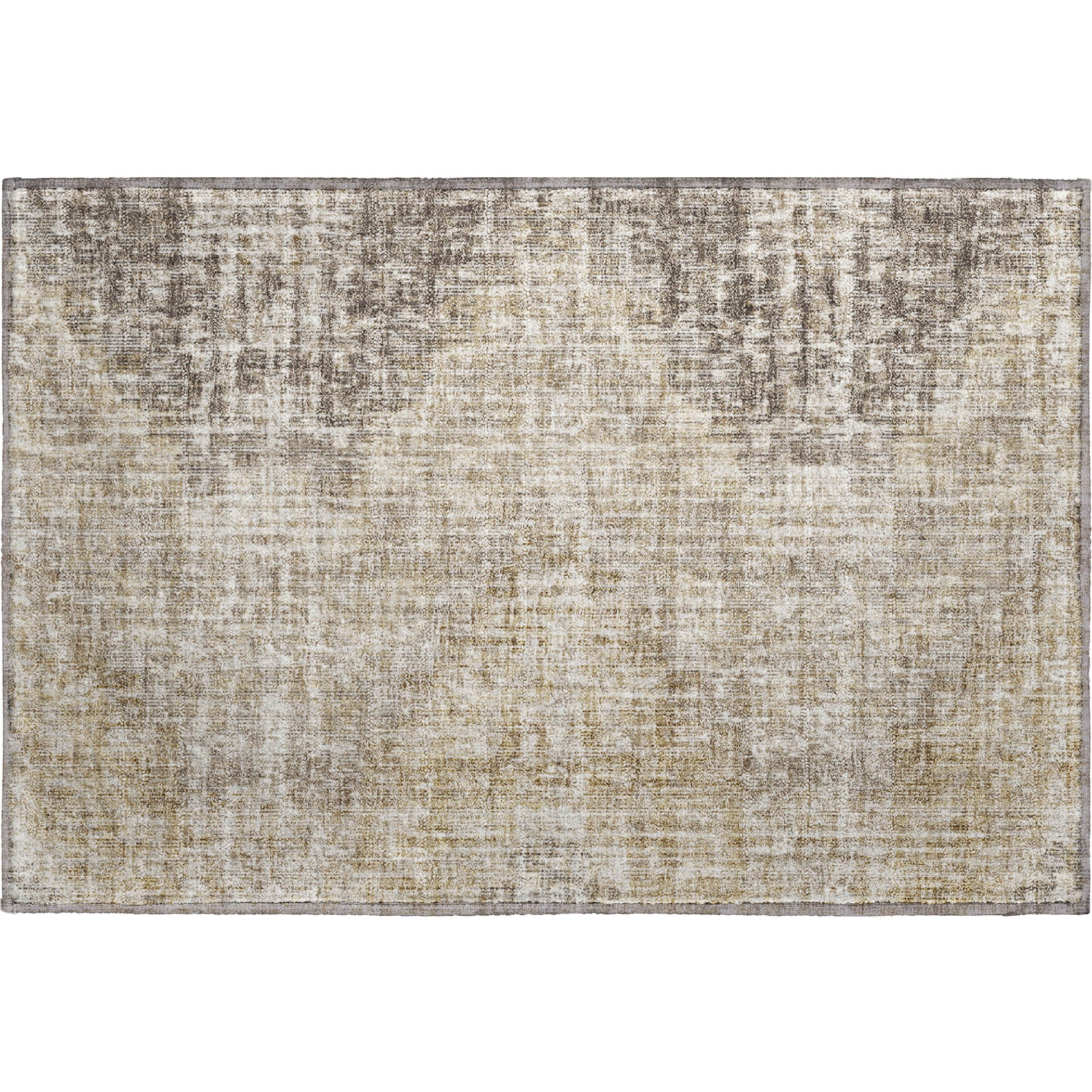 Kyoto Machine Washable Transitional Khaki Brown Rug 1'8" x 2'6" #shape_Rectangle