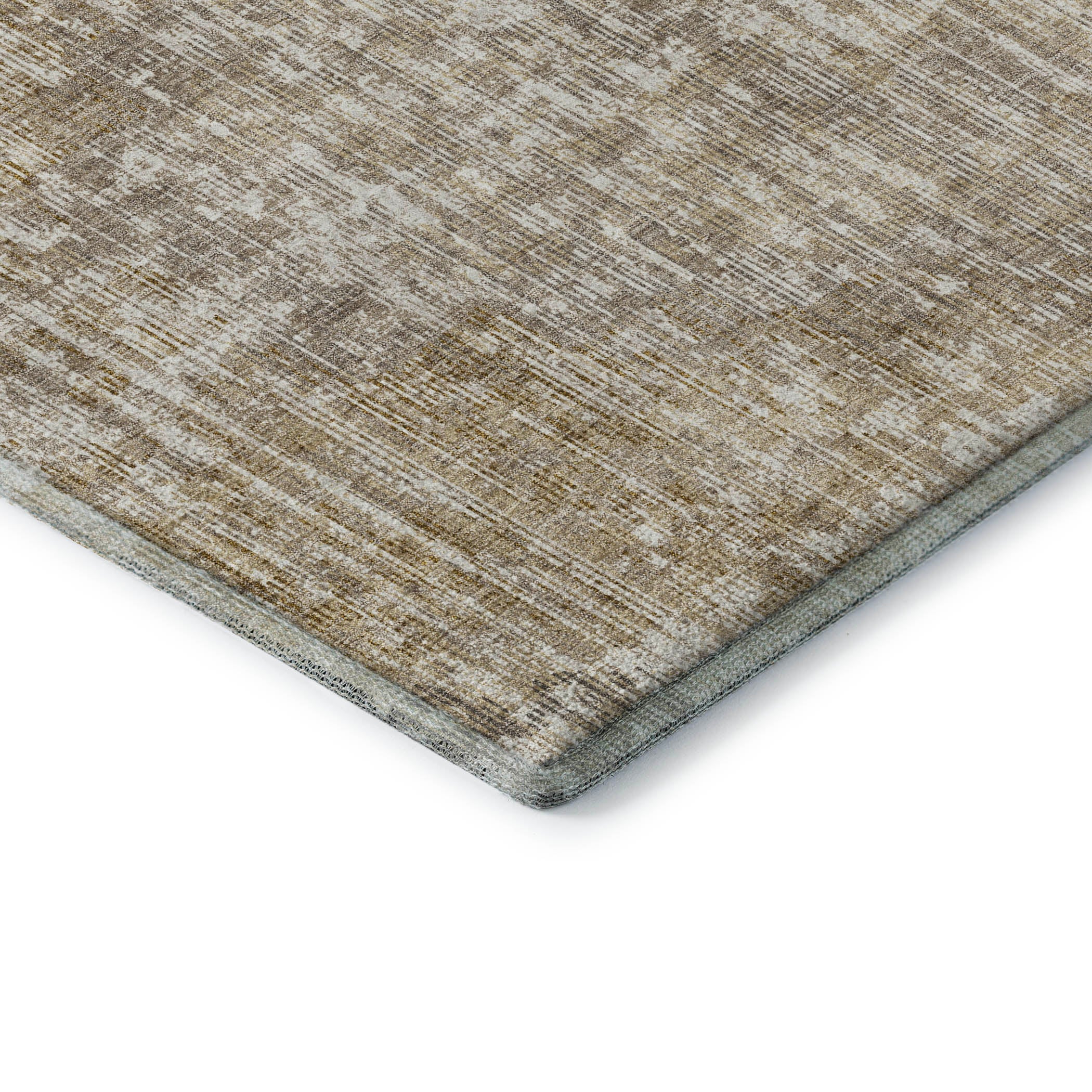 Kyoto Machine Washable Transitional Khaki Brown Rug 1'8" x 2'6" #shape_Rectangle