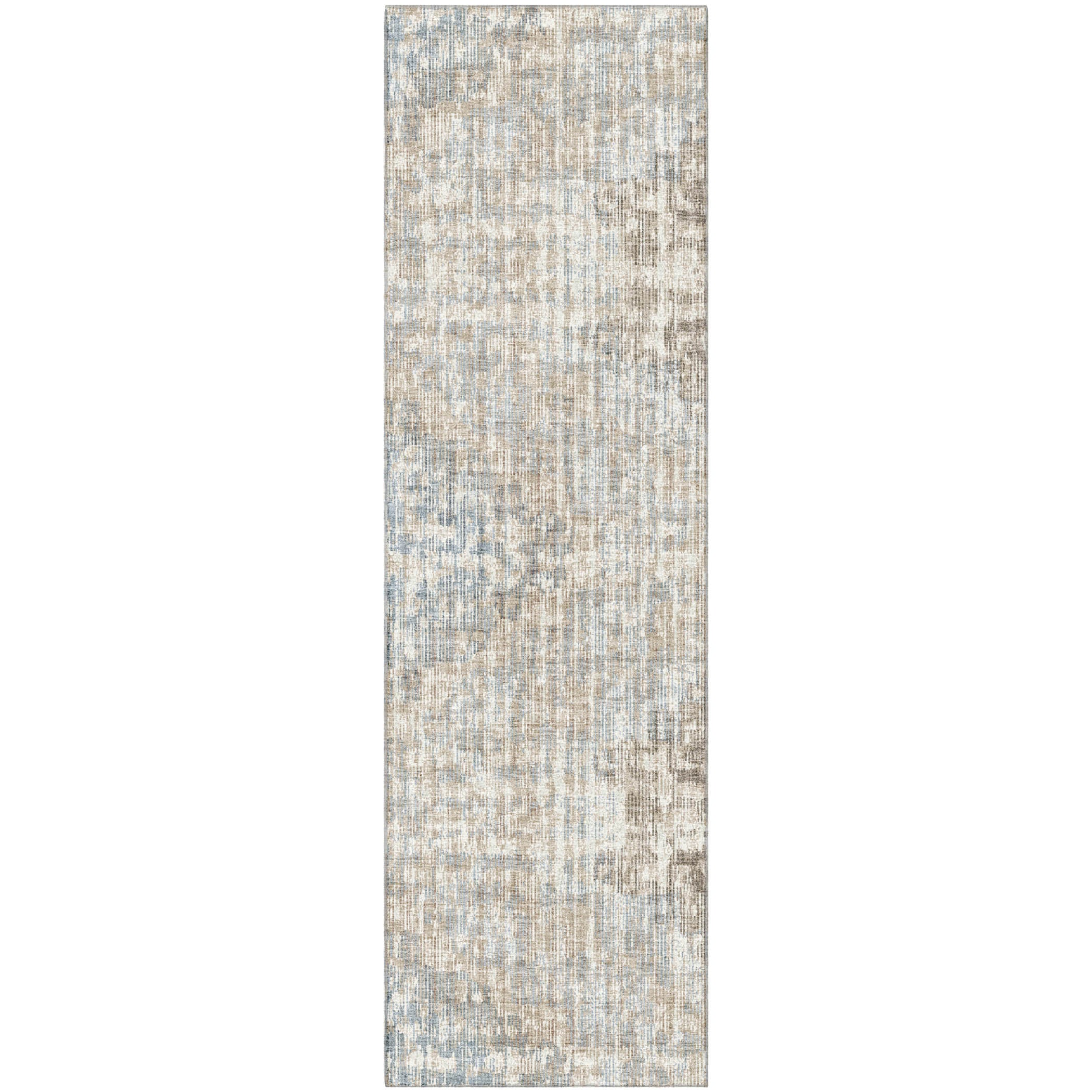 Kyoto Machine Washable Transitional Putty Ivory Rug 2'3" x 7'6" #shape_Runner