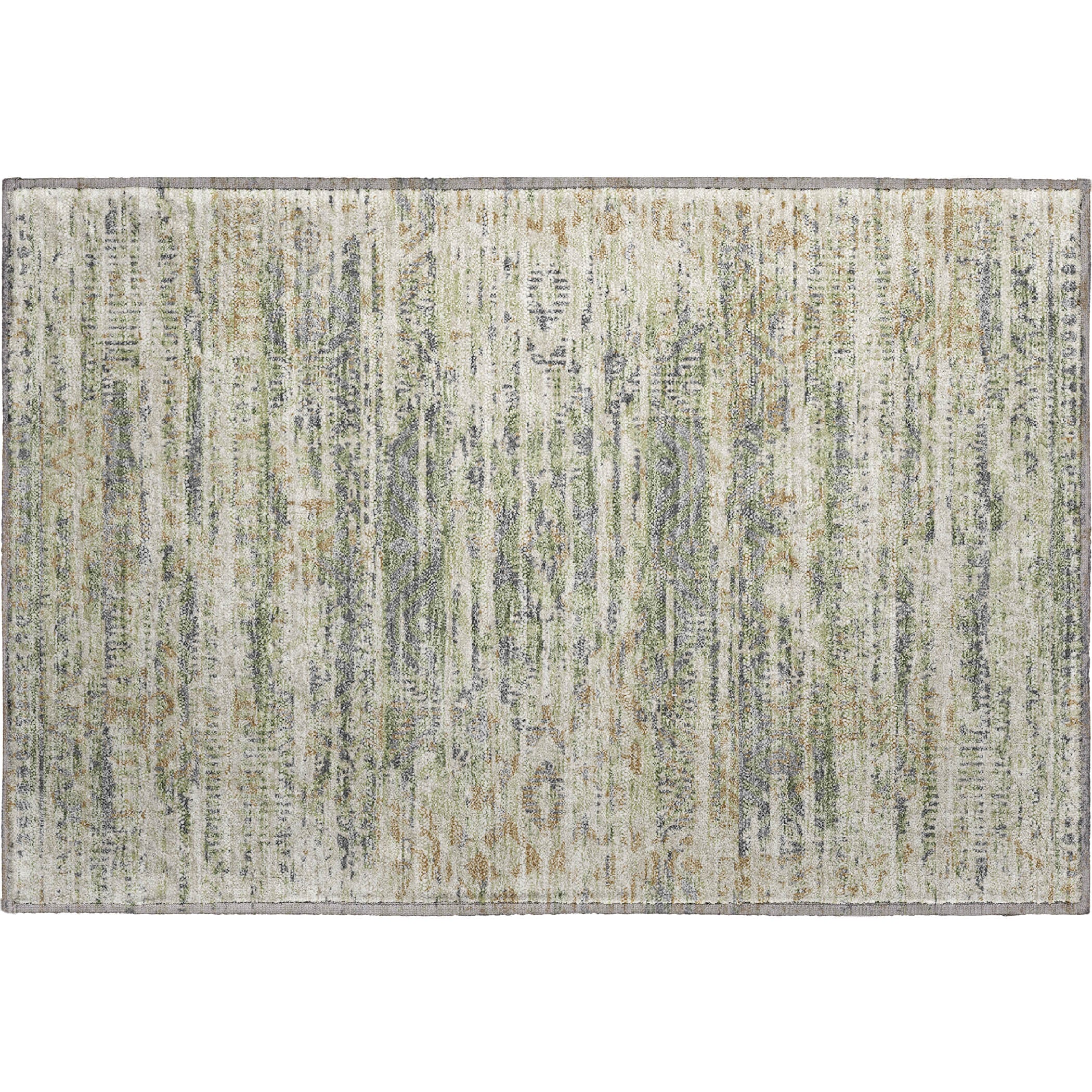 Athens Machine Washable Transitional Aloe Green Rug 1'8" x 2'6" #shape_Rectangle