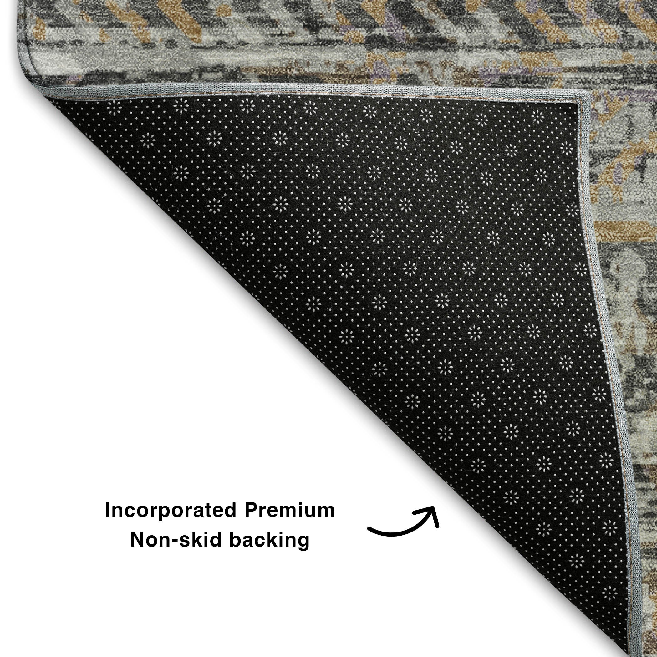 Athens Machine Washable Transitional Gray Rug 1'8" x 2'6" #shape_Rectangle
