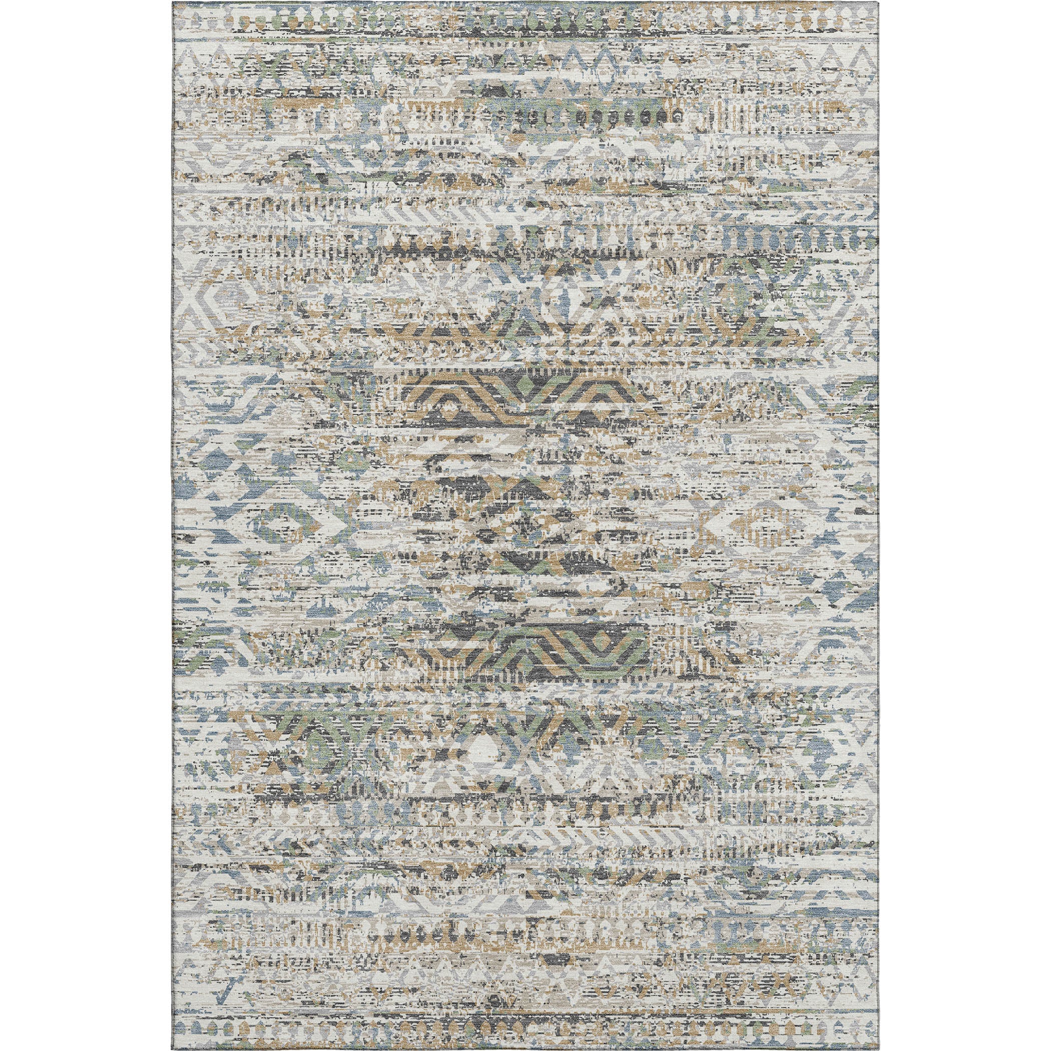 Athens Machine Washable Transitional Ivory Rug 2'6" x 3'10" #shape_Rectangle
