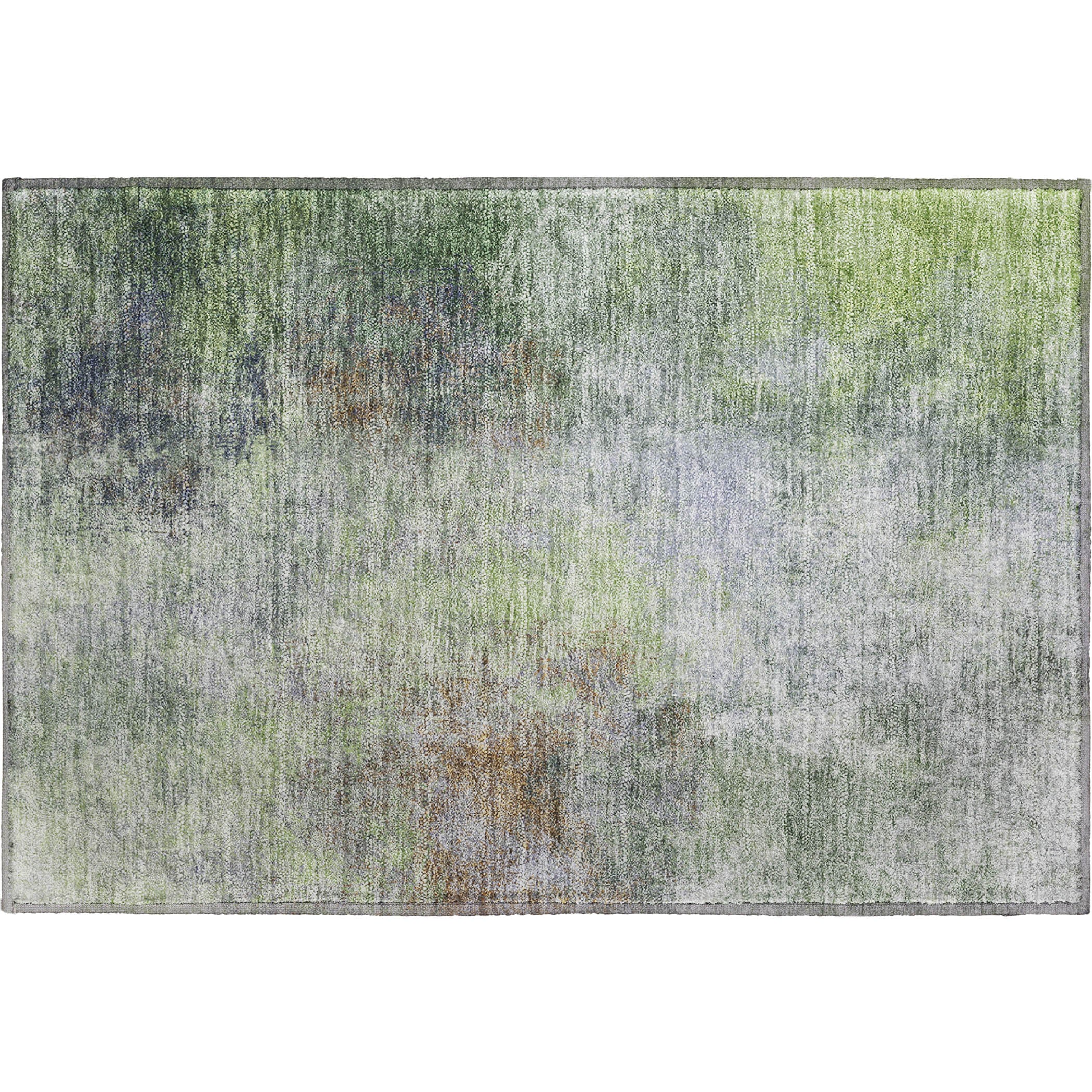 Bergen Machine Washable Transitional Fern Green Rug 1'8" x 2'6" #shape_Rectangle