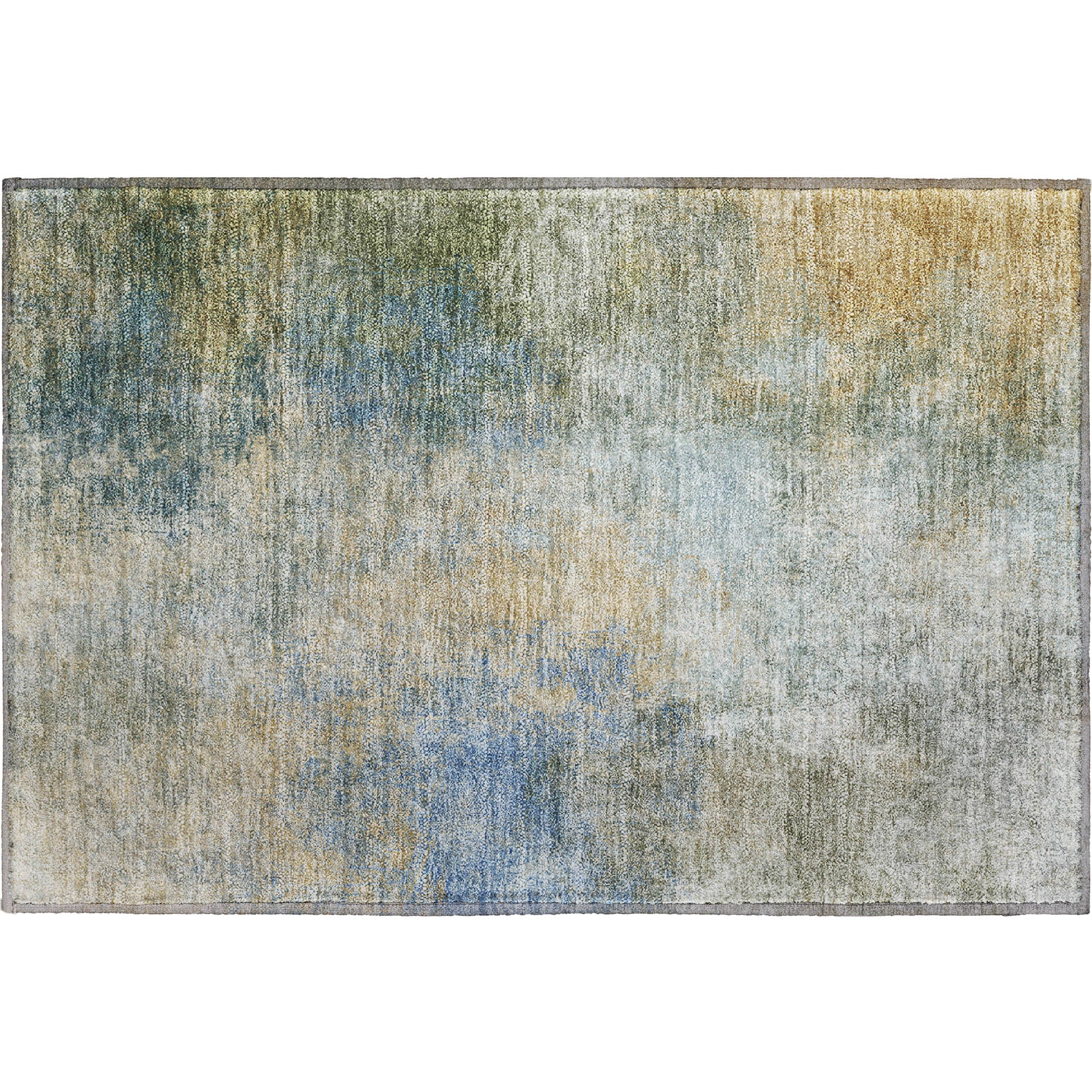Bergen Machine Washable Transitional Khaki Brown Rug 1'8" x 2'6" #shape_Rectangle