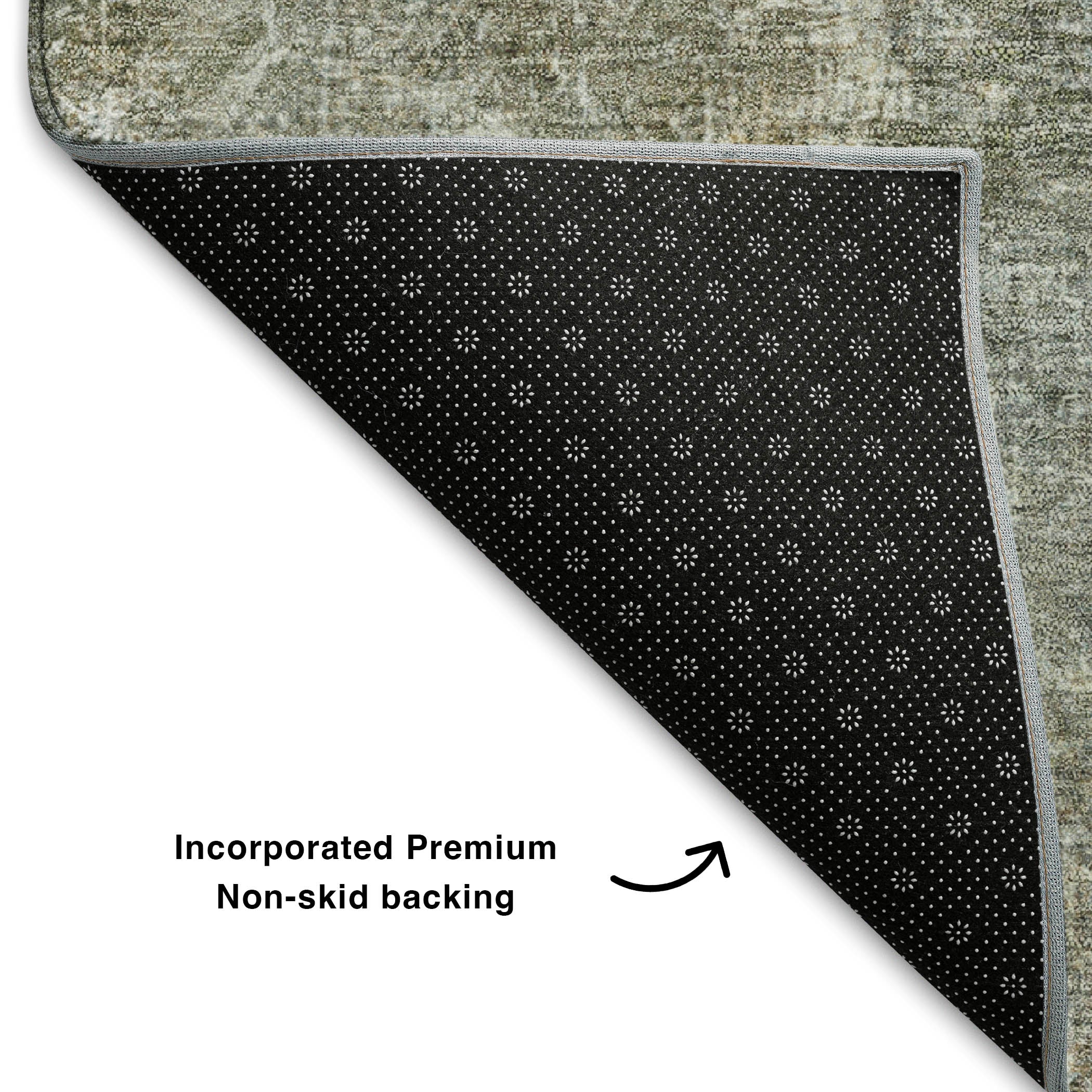 Bergen Machine Washable Transitional Khaki Brown Rug 1'8" x 2'6" #shape_Rectangle