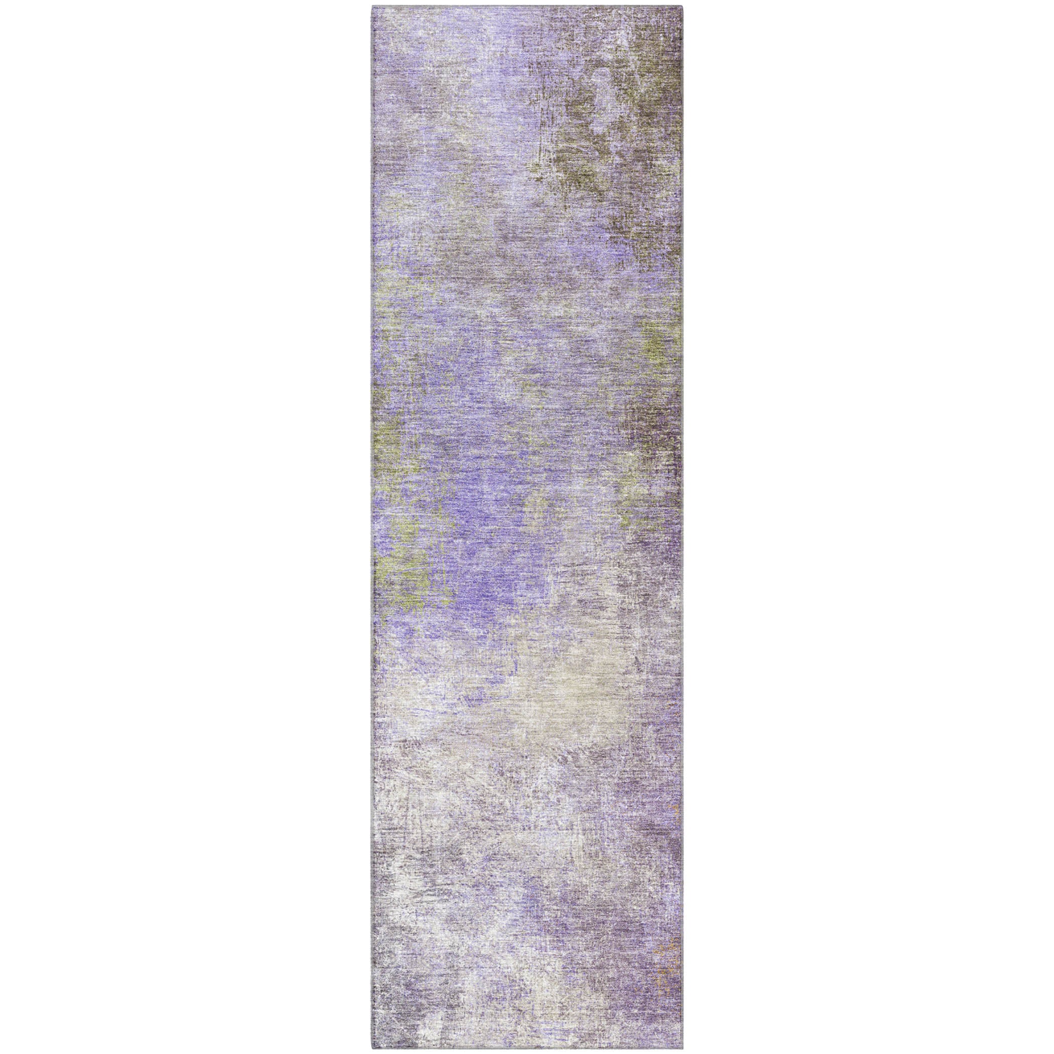 Bergen Machine Washable Transitional Purple Rug 2'3" x 7'6" #shape_Runner