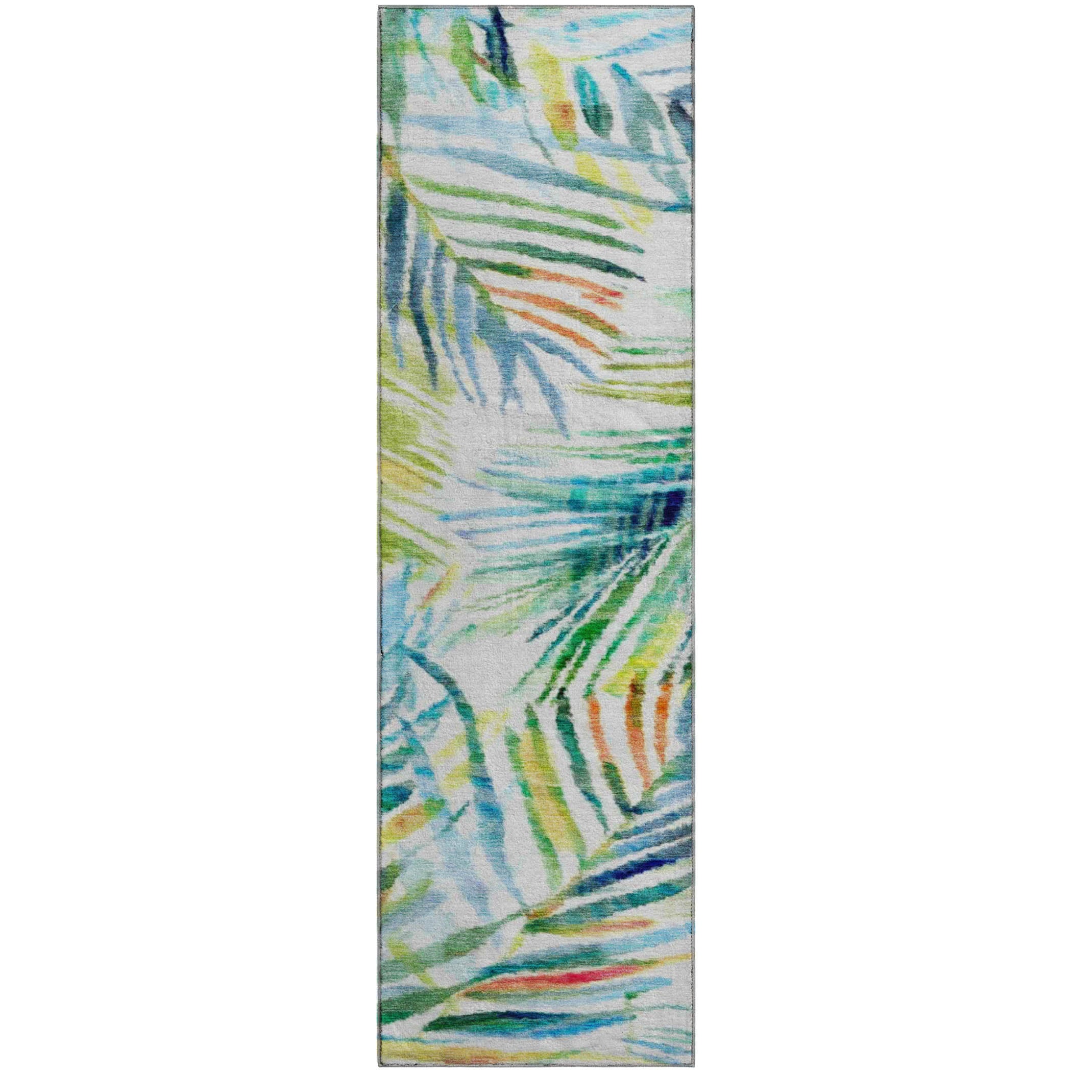 Seoul Machine Washable Tropical Multi Rug 2'3" x 7'6" #shape_Runner