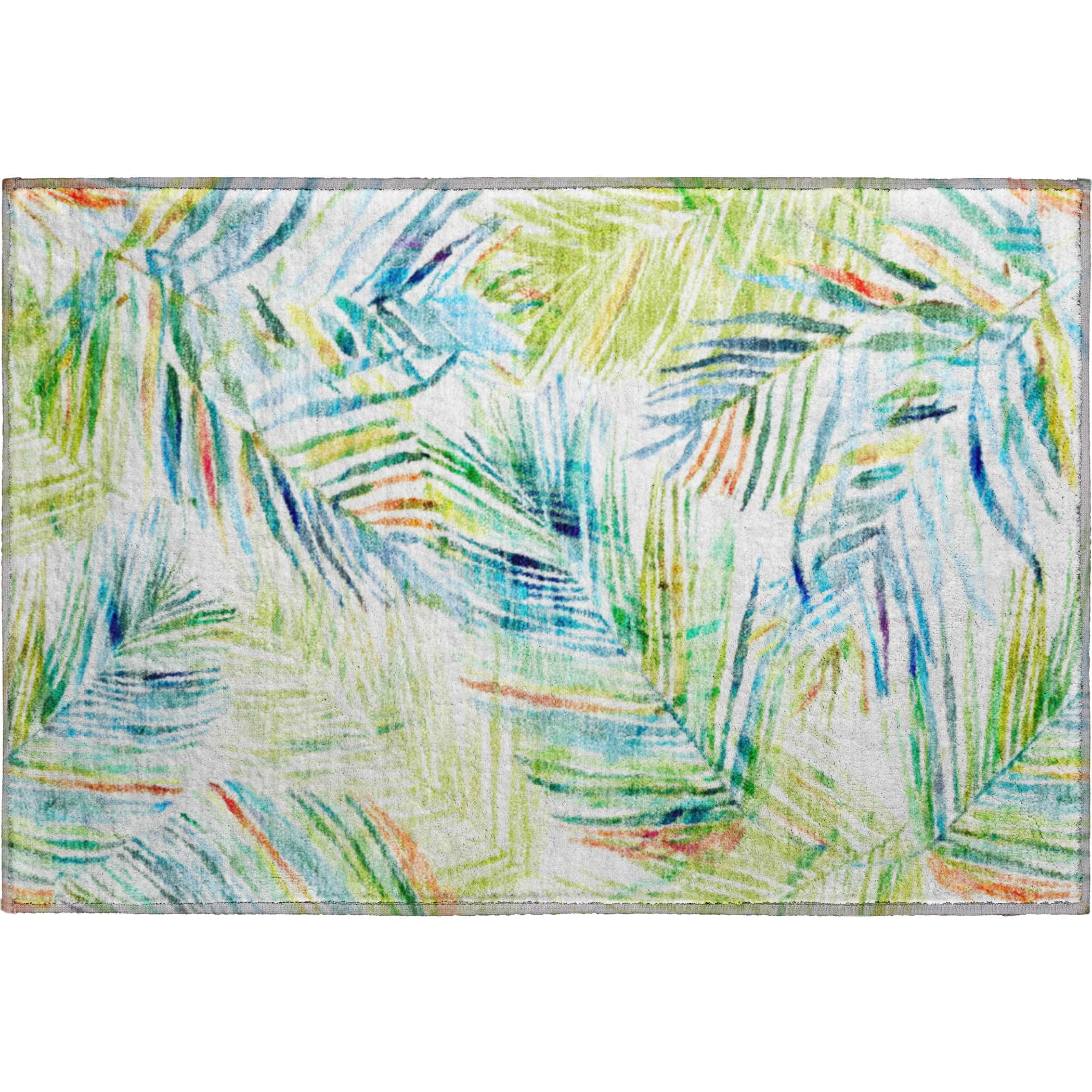 Seoul Machine Washable Tropical Multi Rug 1'8" x 2'6" #shape_Rectangle