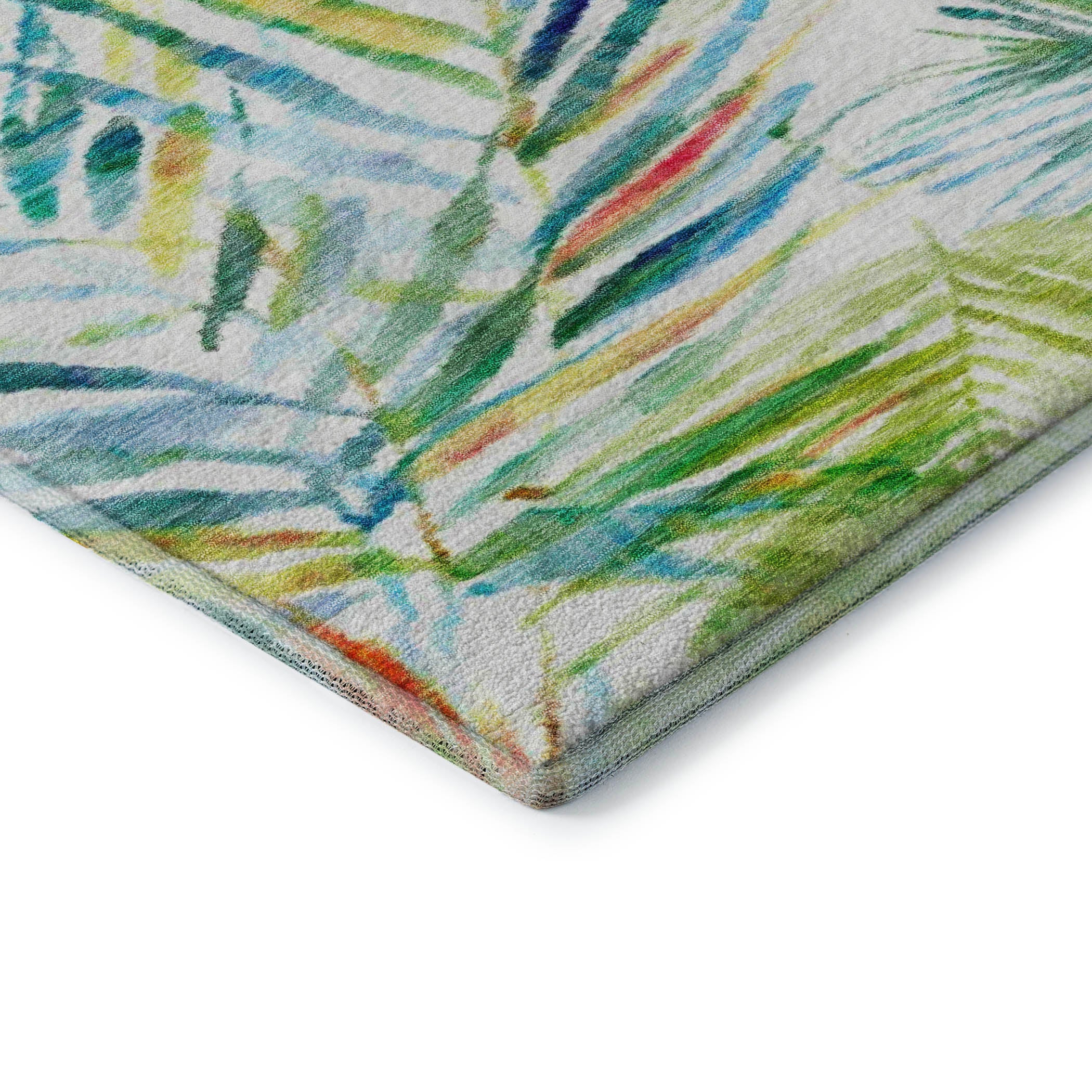 Seoul Machine Washable Tropical Multi Rug 1'8" x 2'6" #shape_Rectangle