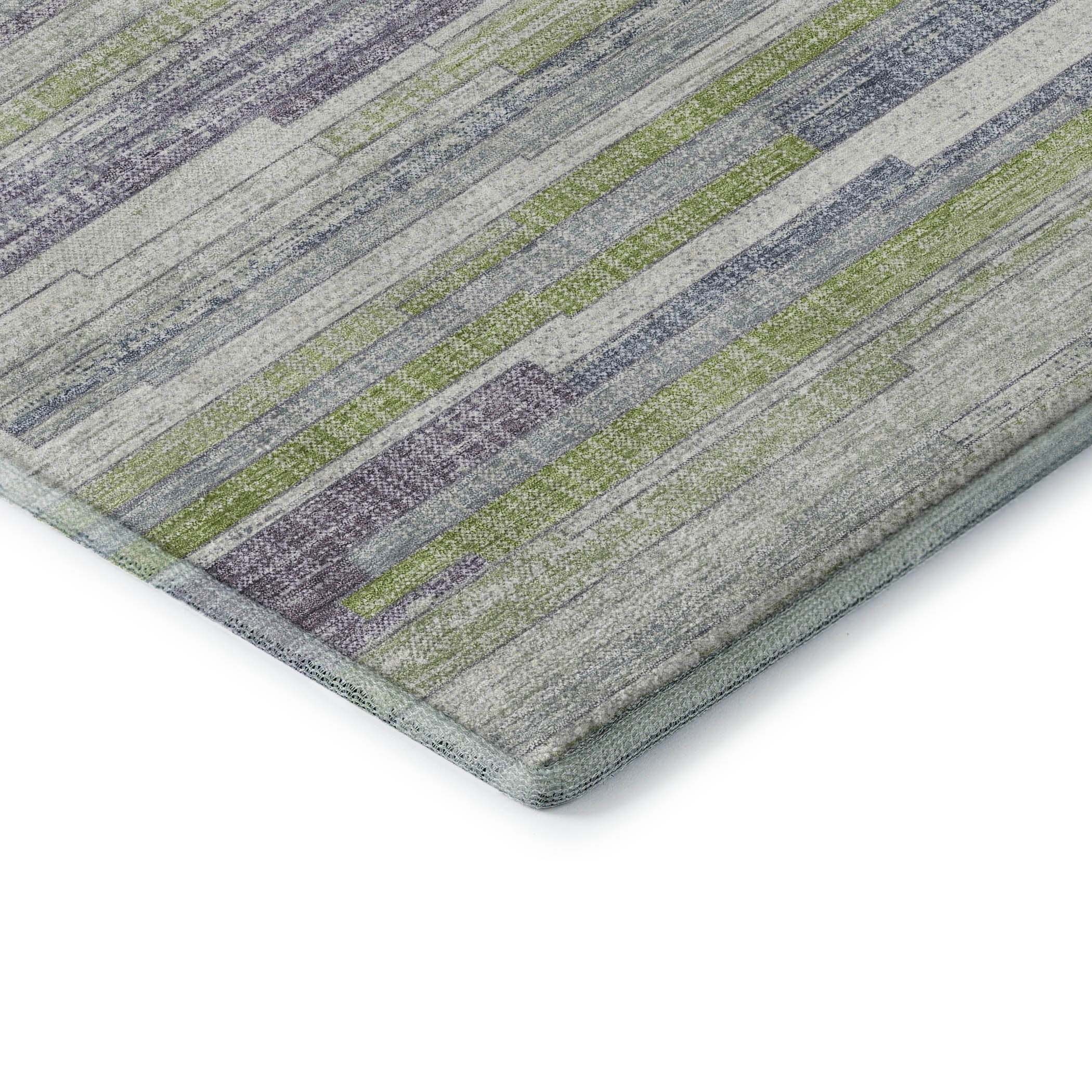 Seville Machine Washable Transitional Aloe Green Rug 1'8" x 2'6" #shape_Rectangle